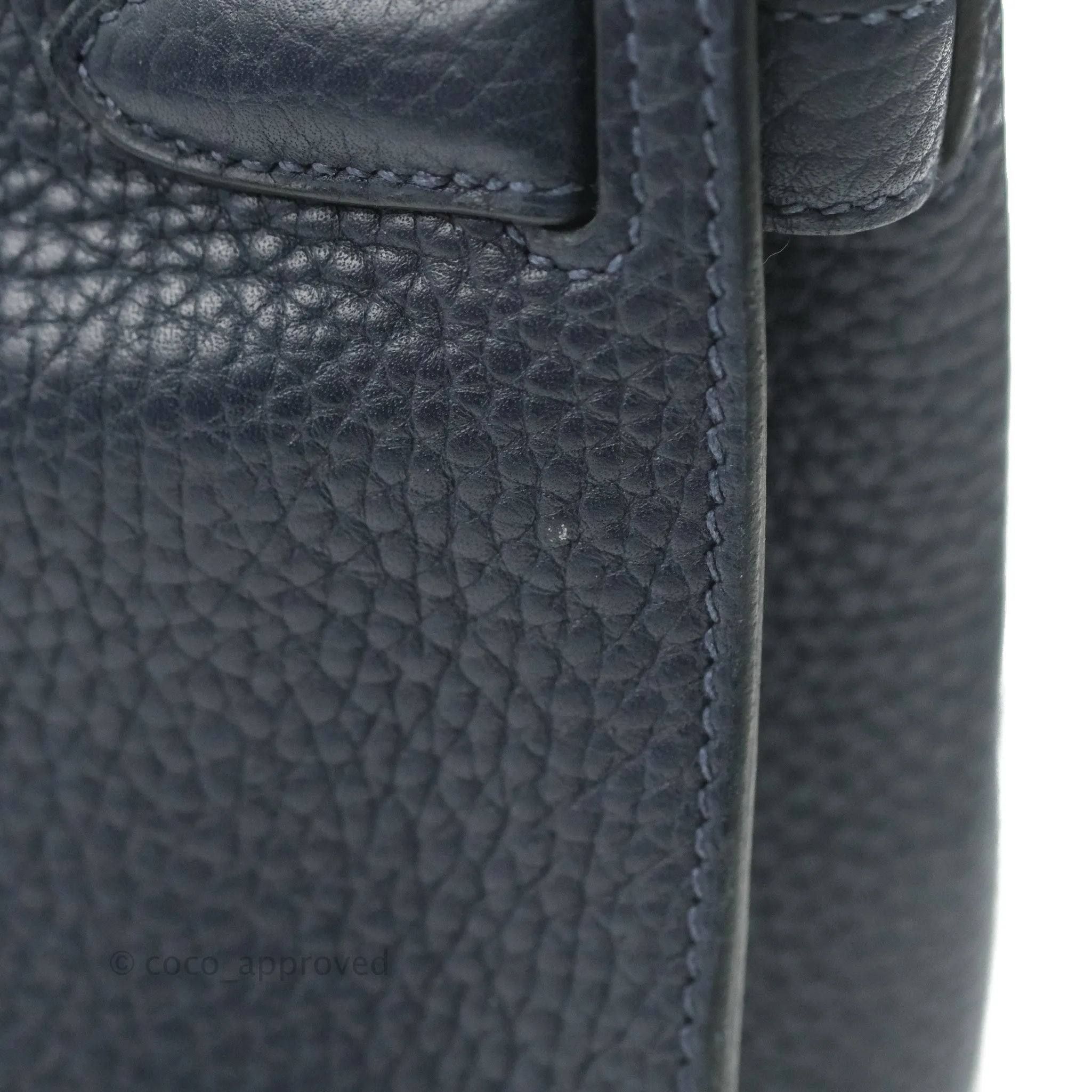 Hermes Jypsiere 28 Togo Midnight Blue Palladium Hardware