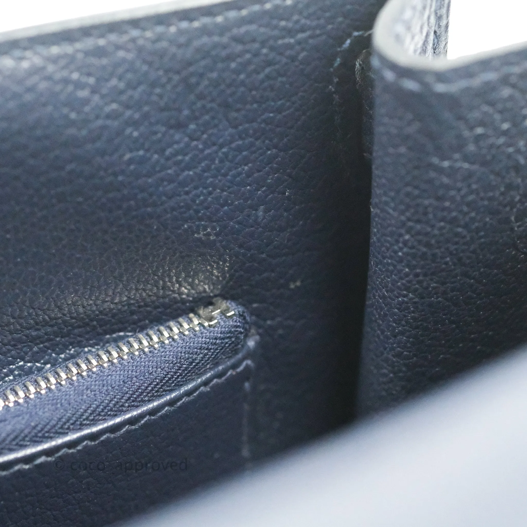 Hermes Jypsiere 28 Togo Midnight Blue Palladium Hardware