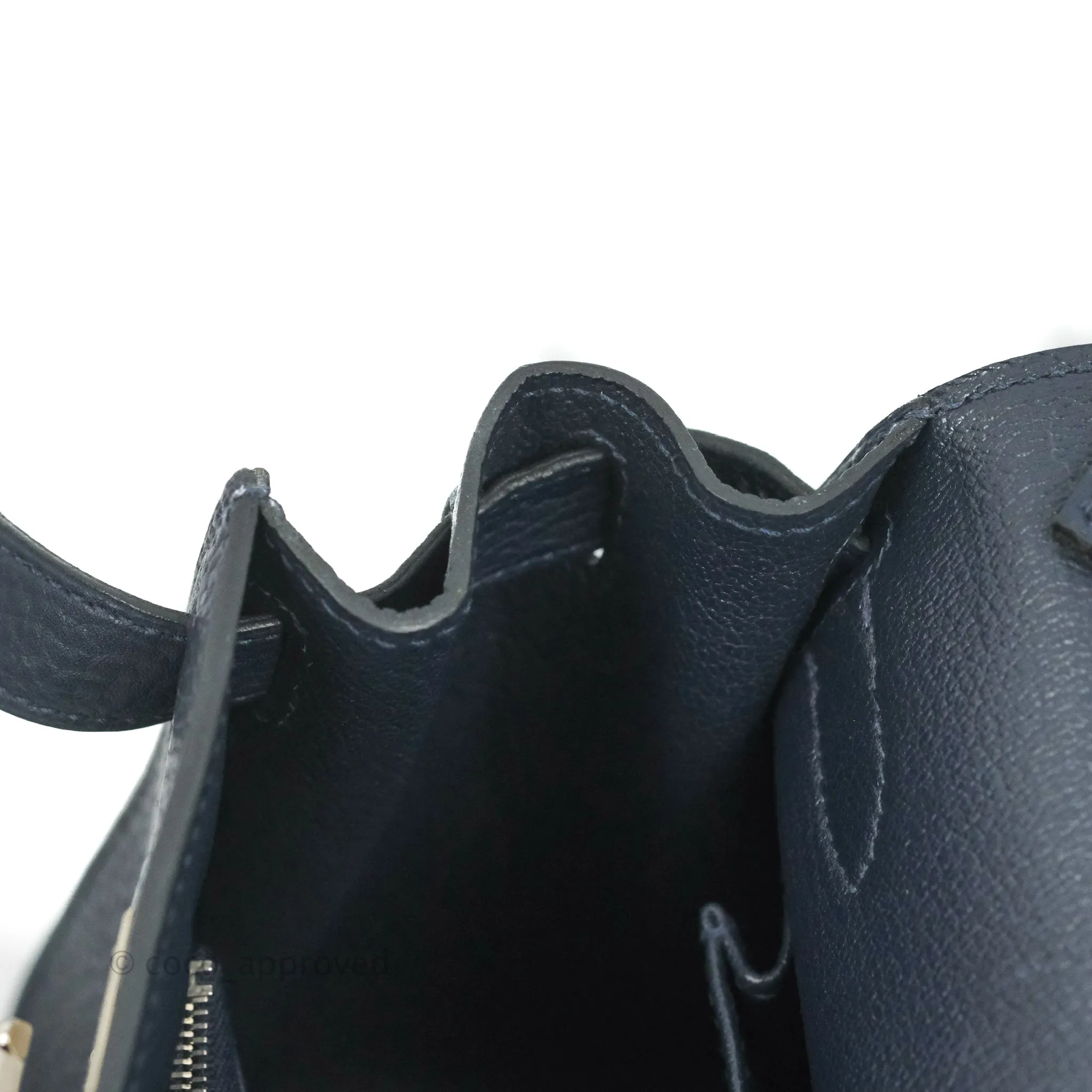 Hermes Jypsiere 28 Togo Midnight Blue Palladium Hardware