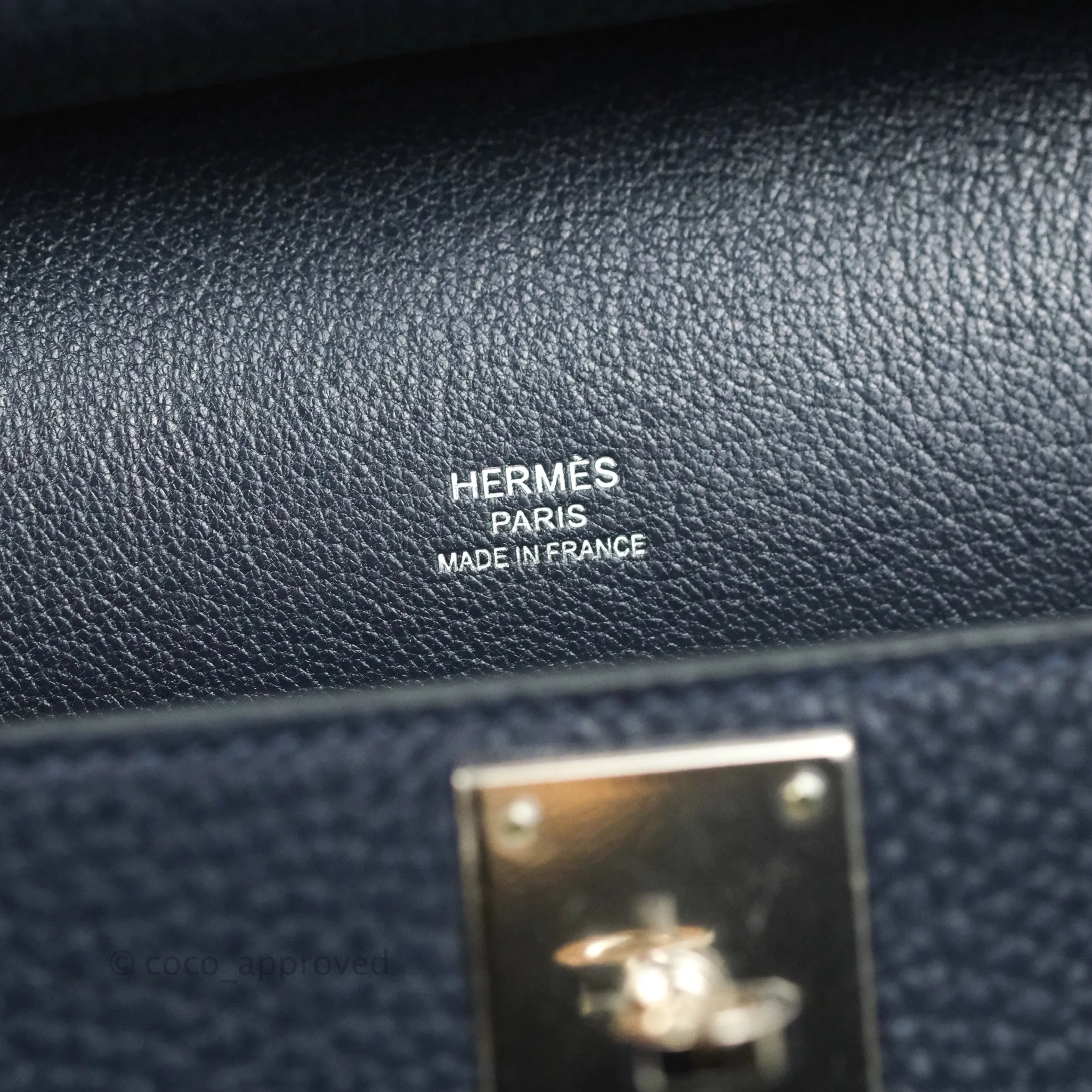Hermes Jypsiere 28 Togo Midnight Blue Palladium Hardware