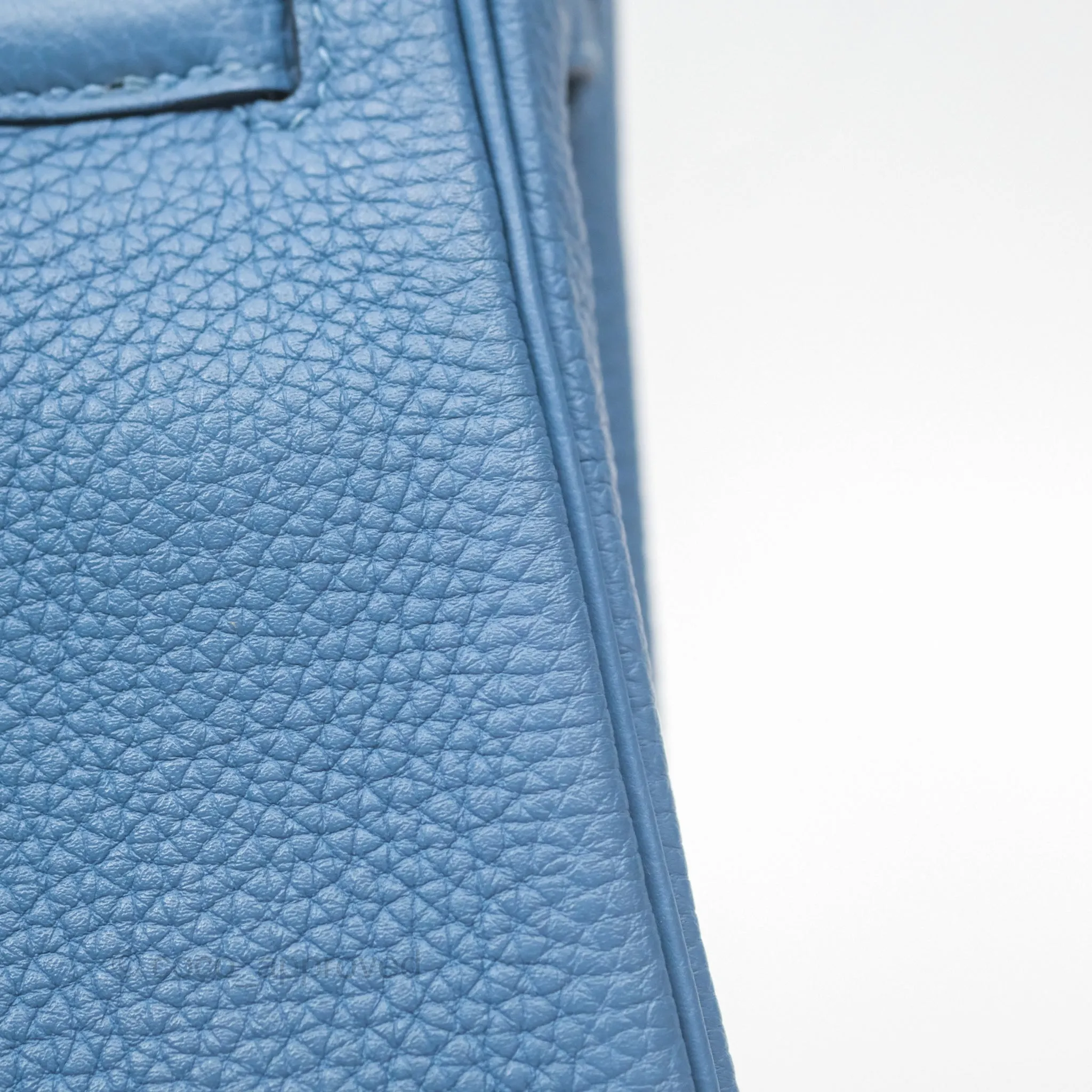 Hermes Kelly 25 Togo Bleu Azur 7R Gold Hardware
