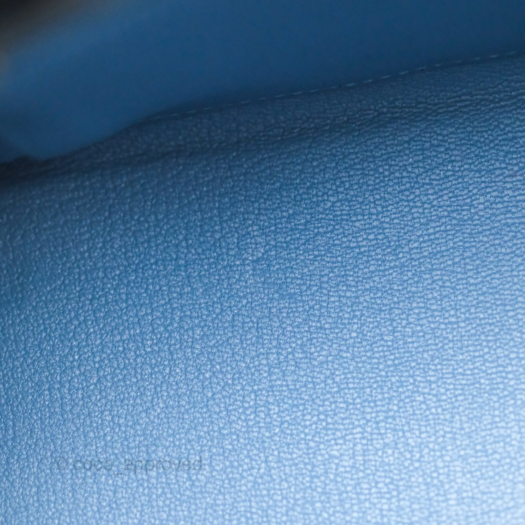 Hermes Kelly 25 Togo Bleu Azur 7R Gold Hardware