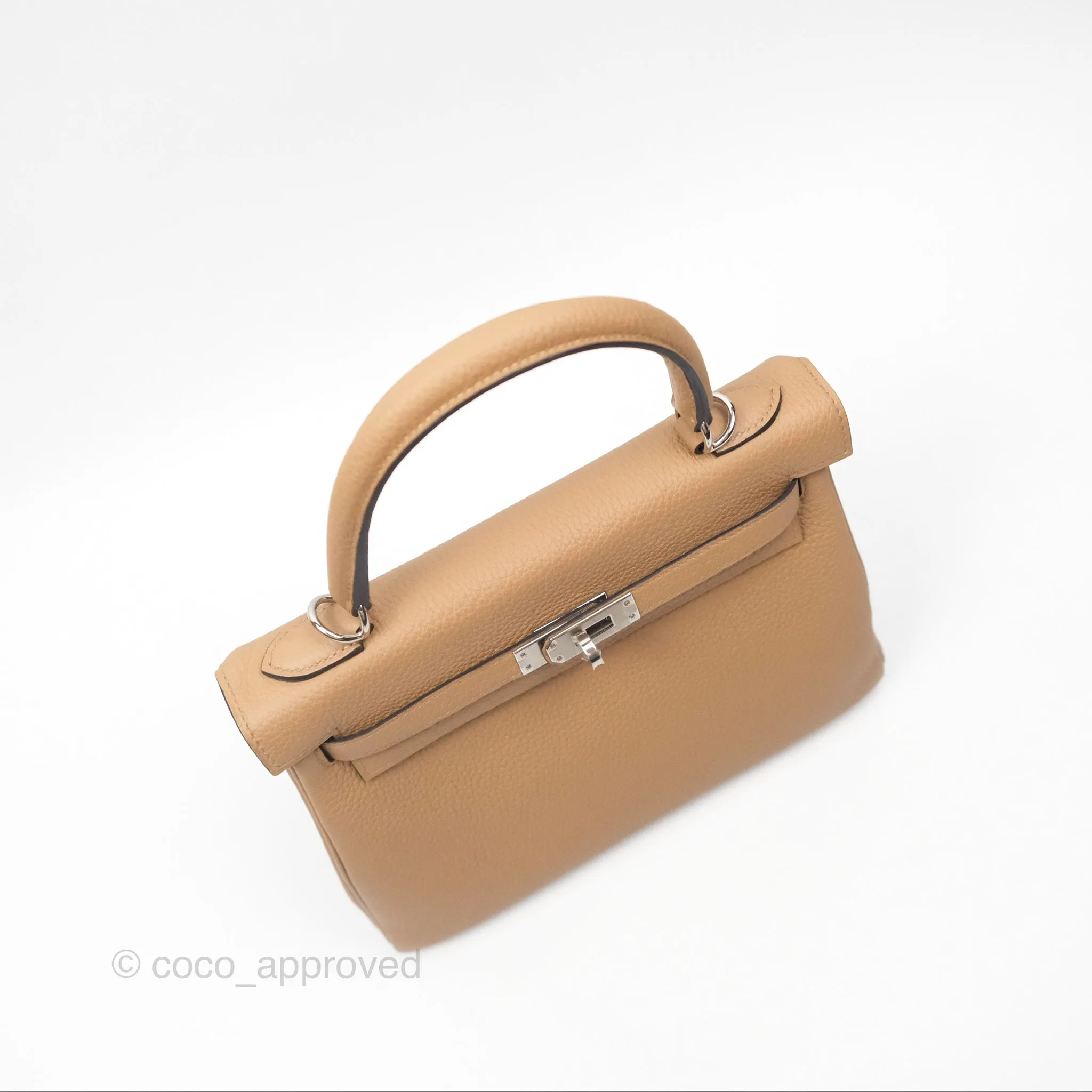 Hermes Kelly 25 Togo Chai 0M Palladium Hardware