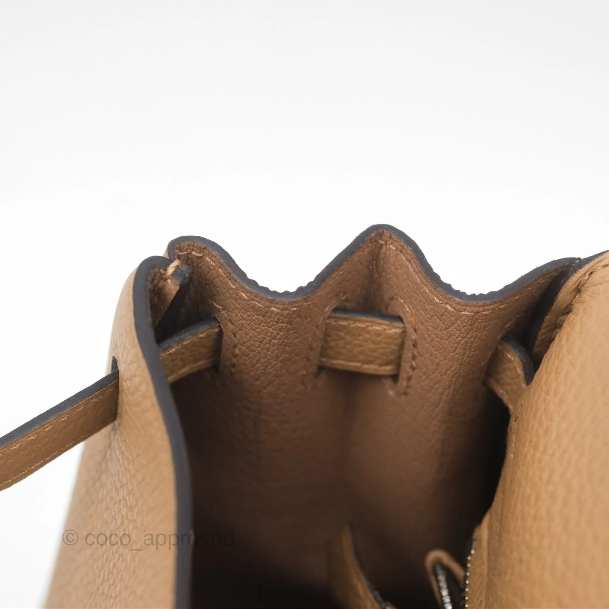 Hermes Kelly 25 Togo Chai 0M Palladium Hardware