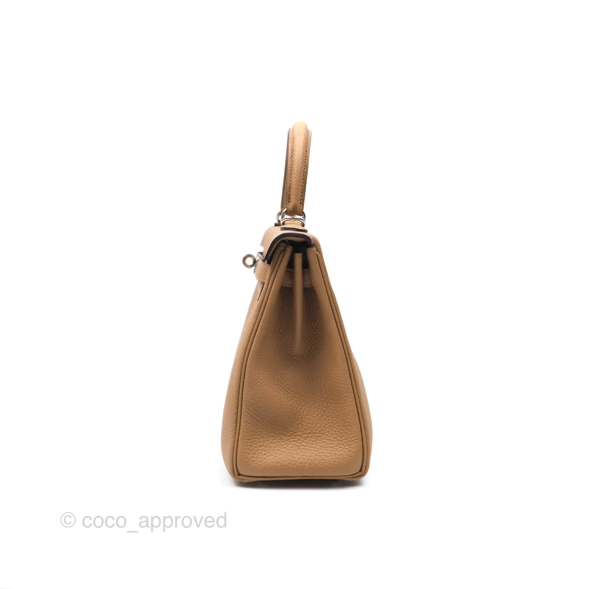 Hermes Kelly 25 Togo Chai 0M Palladium Hardware