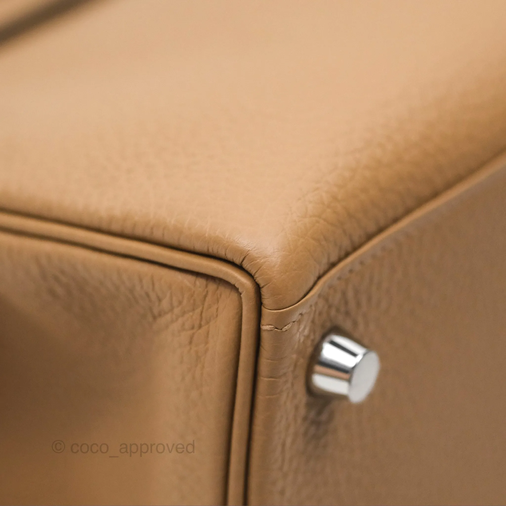Hermes Kelly 25 Togo Chai 0M Palladium Hardware