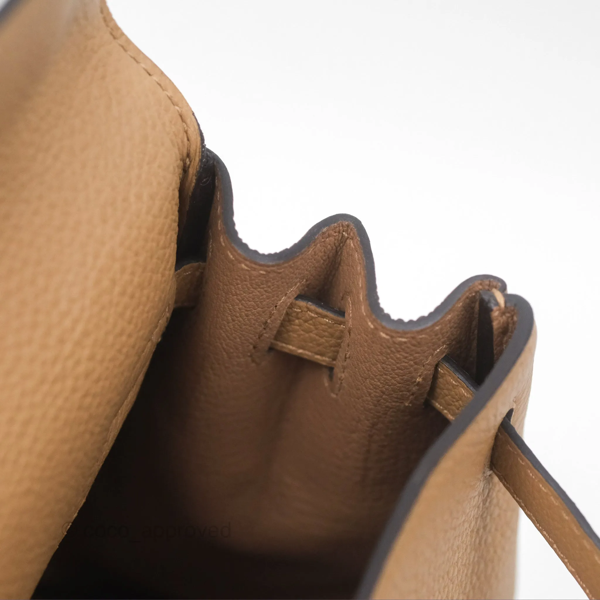 Hermes Kelly 25 Togo Chai 0M Palladium Hardware