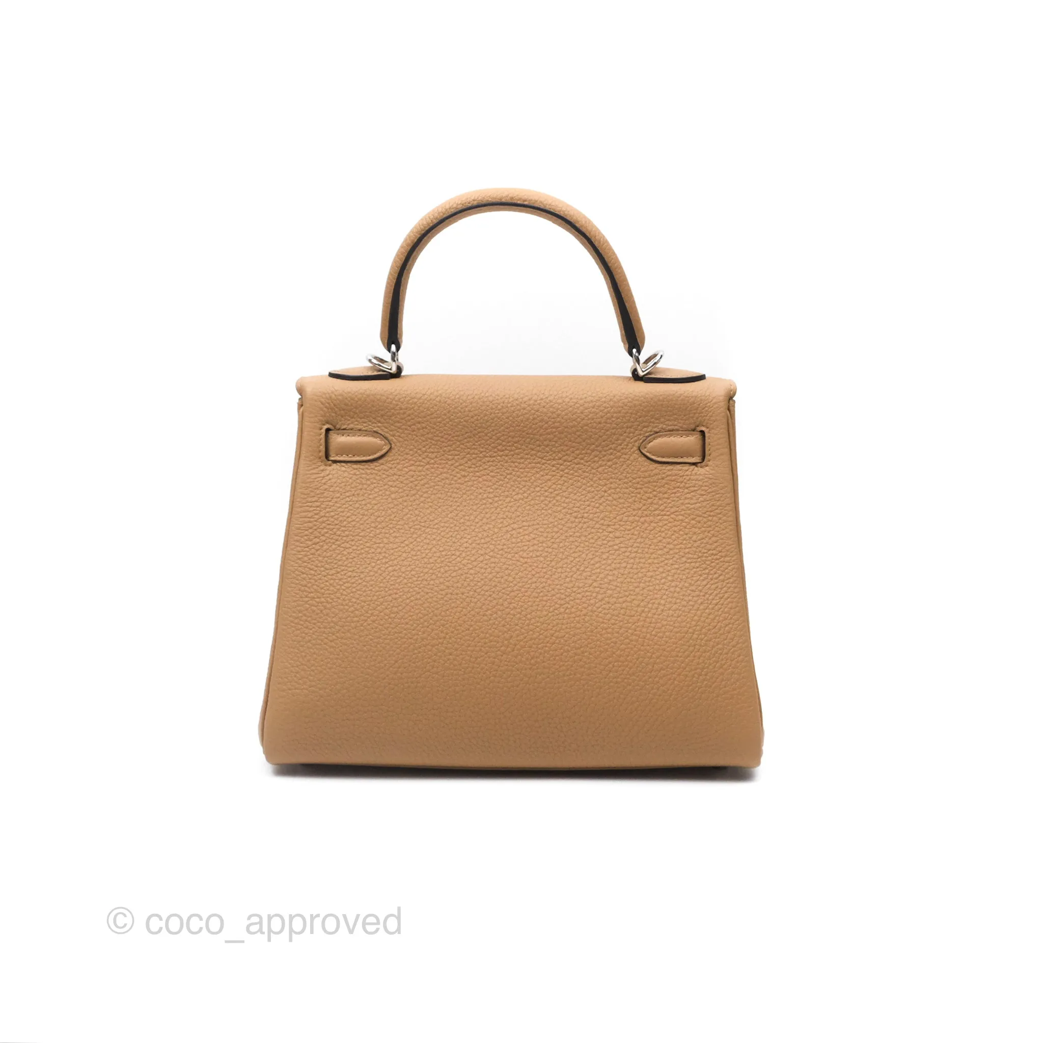 Hermes Kelly 25 Togo Chai 0M Palladium Hardware