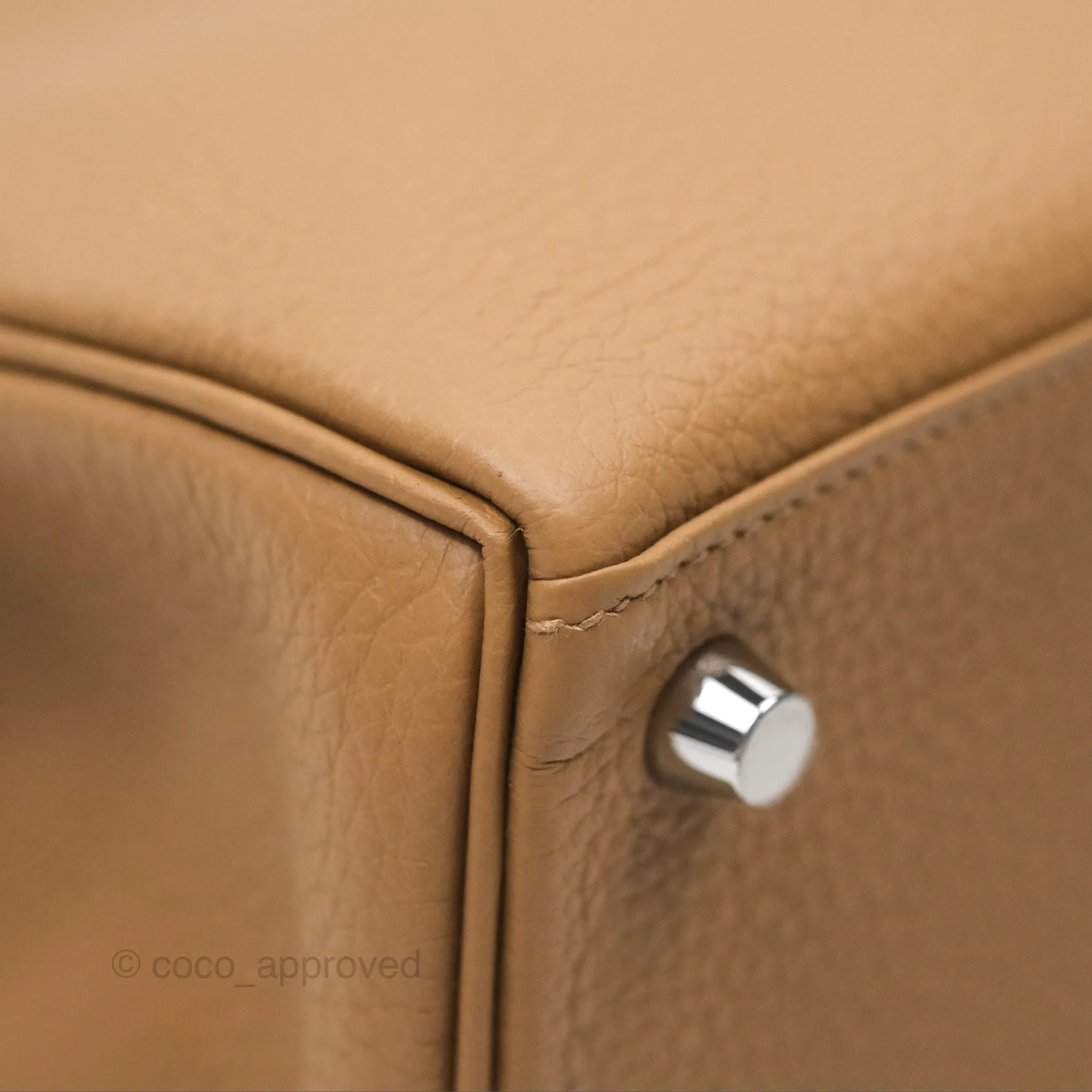 Hermes Kelly 25 Togo Chai 0M Palladium Hardware