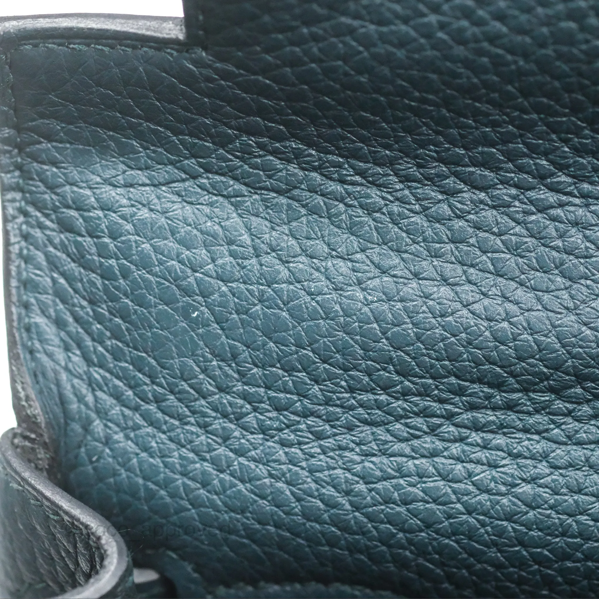 Hermes Kelly 28 Clemence Vert Cypress 6O Gold Hardware
