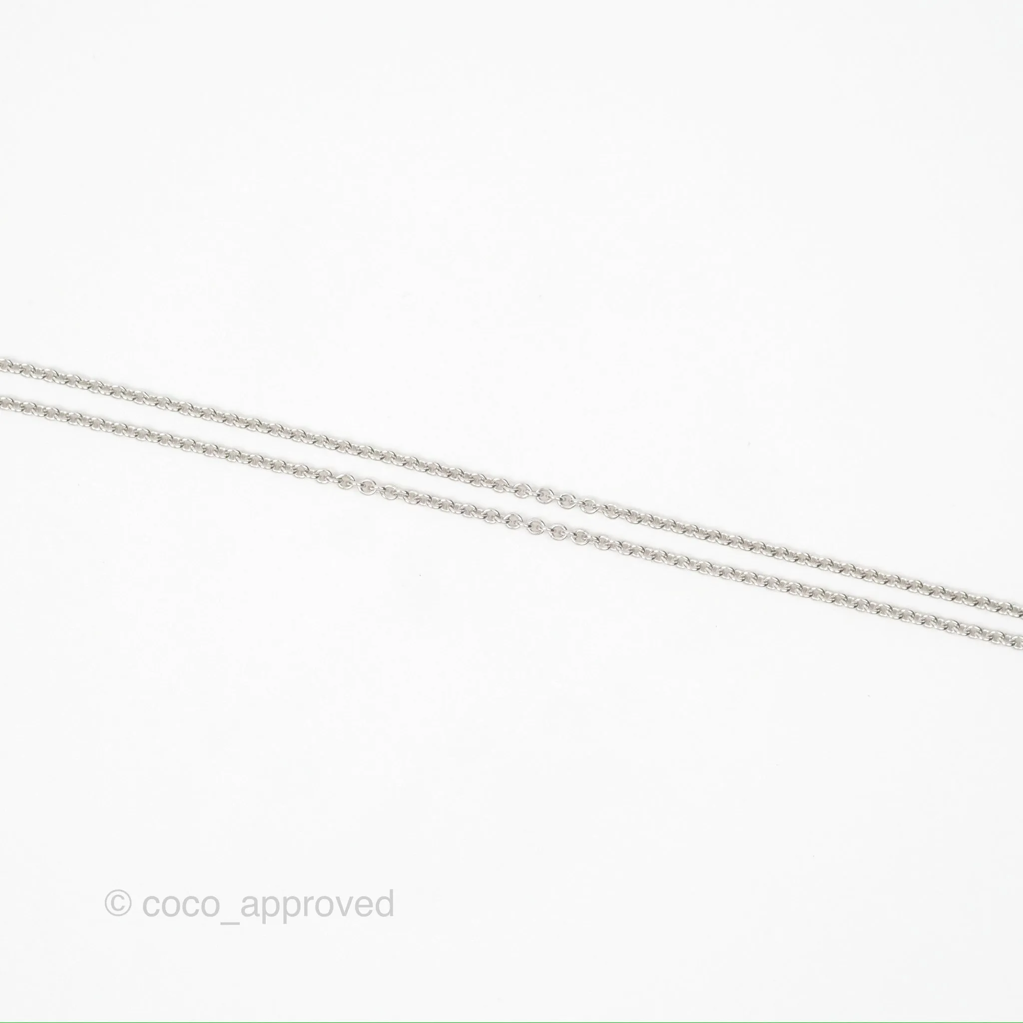 Hermes Kelly Cadenas Pendant White Gold Necklace