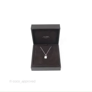 Hermes Kelly Cadenas Pendant White Gold Necklace