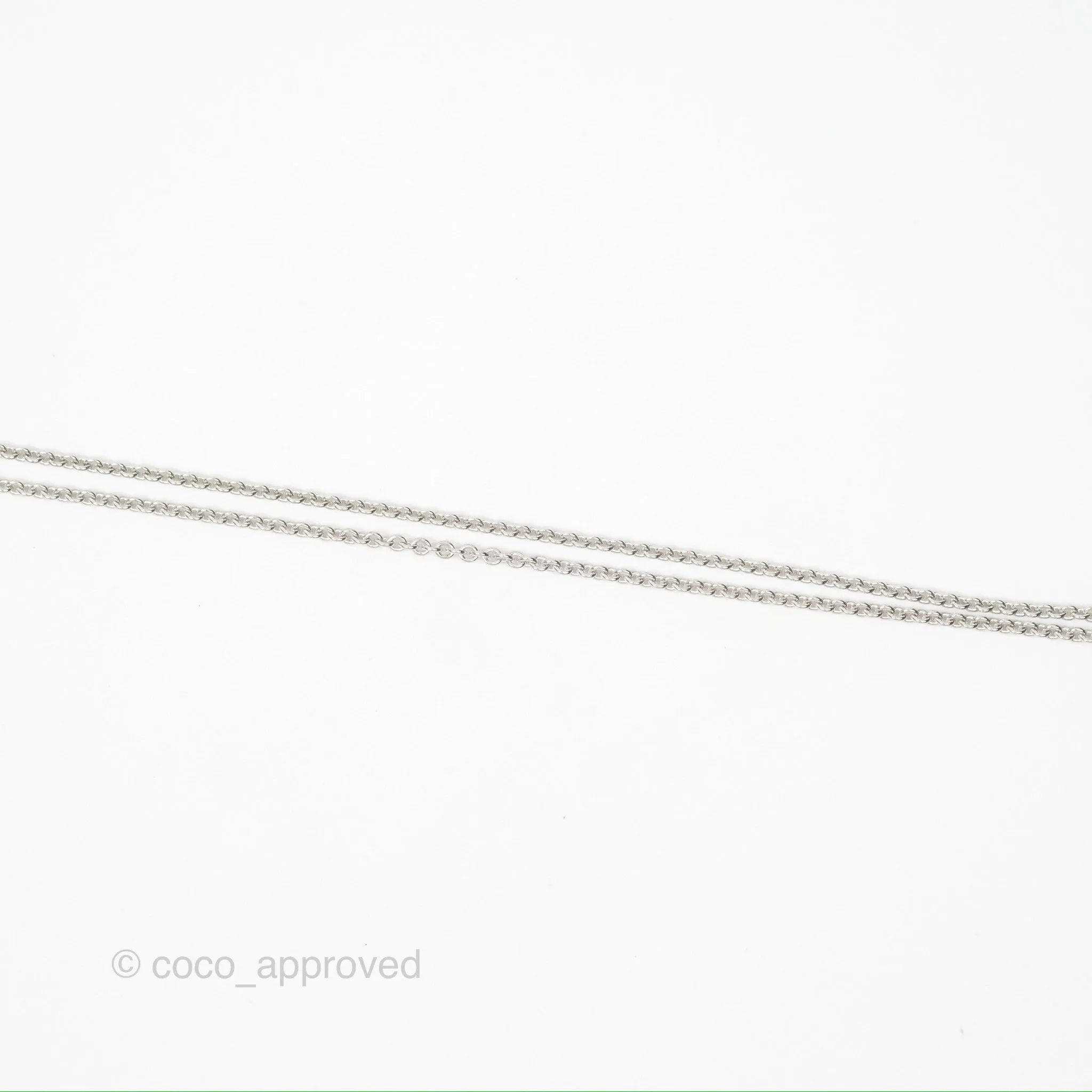 Hermes Kelly Cadenas Pendant White Gold Necklace