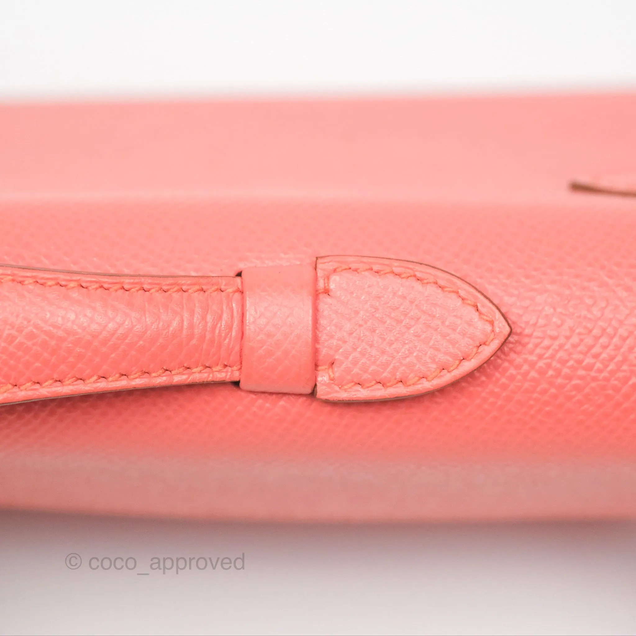 Hermes Kelly Cut Clutch Pochette Flamingo Epsom Gold Hardware