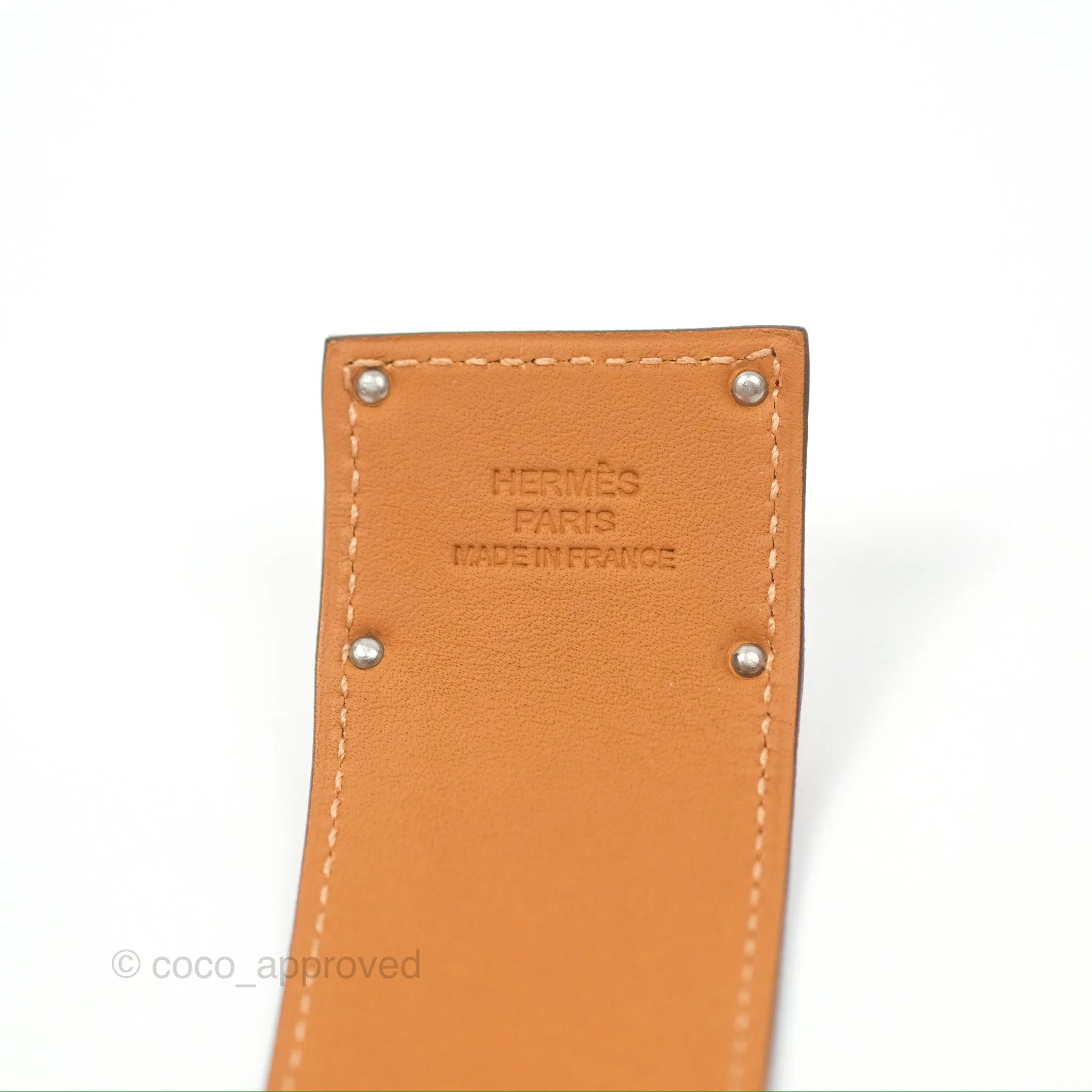 Hermes Kelly Dog Bracelet Red Swift Palladium Hardware
