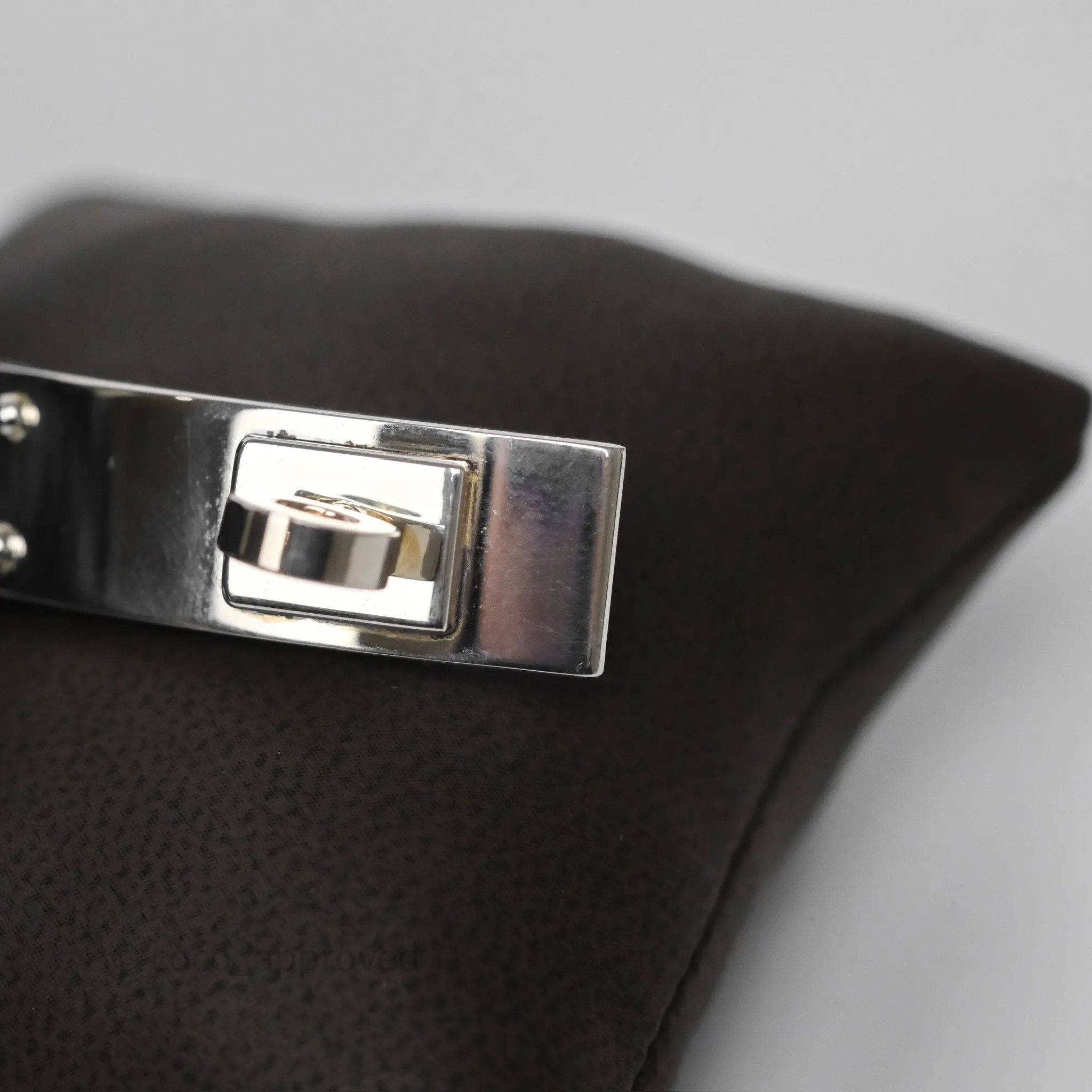 Hermes Kelly Gourmette GM Bracelet Silver Size ST