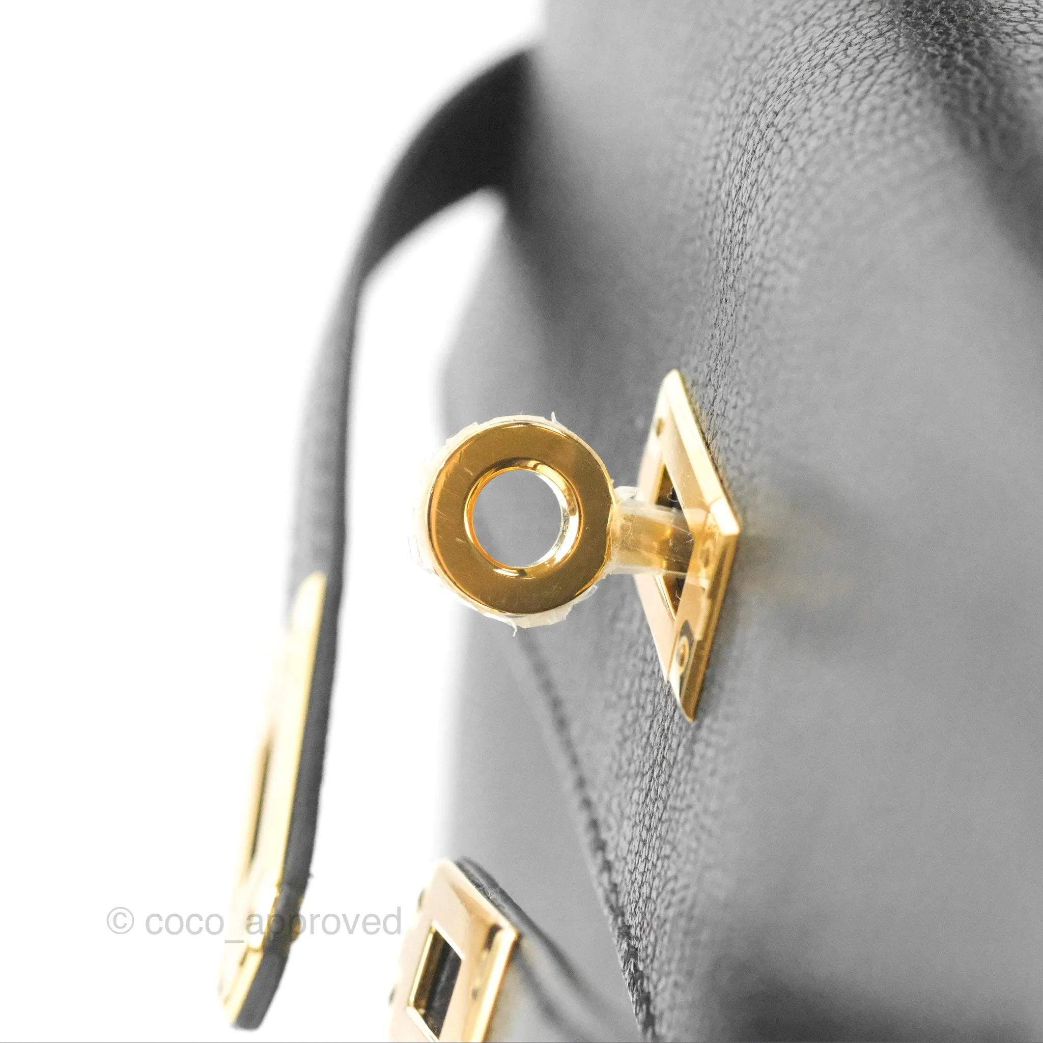Hermes Kelly Sellier 25 Black Chevre Chamkila Gold Hardware