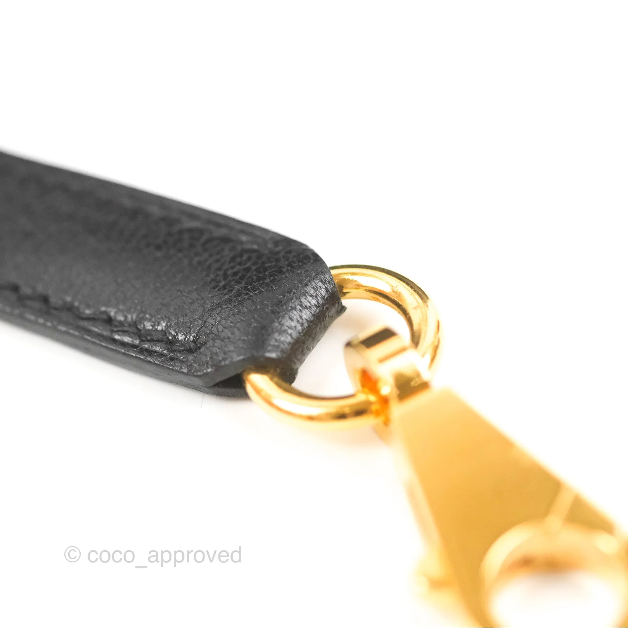 Hermes Kelly Sellier 25 Black Chevre Chamkila Gold Hardware