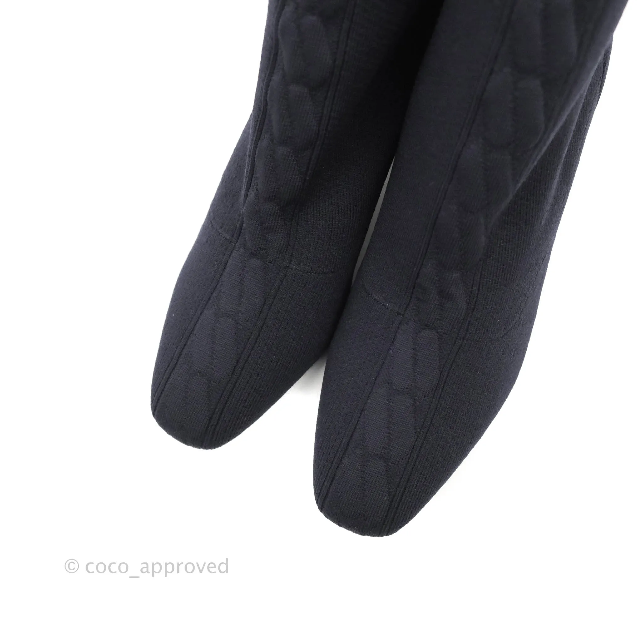 Hermes Knit Calfskin Volver 60 Ankle Boots Black