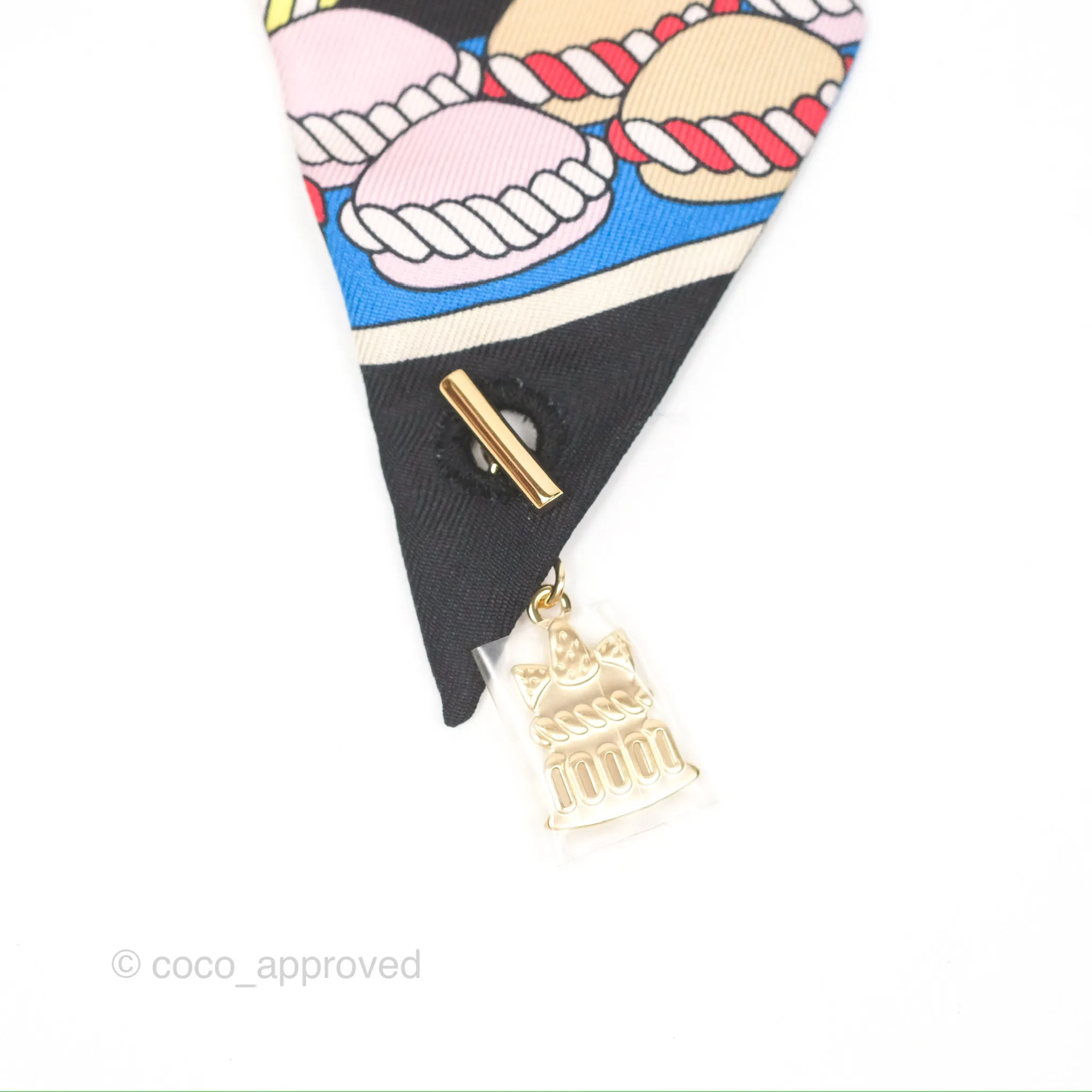 Hermes La Patisserie Francaise Charms Silk Twilly