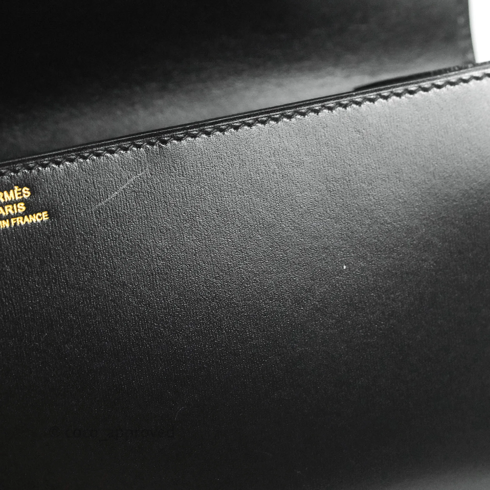 Hermes Medor 23 Clutch Black Box Leather Gold Hardware