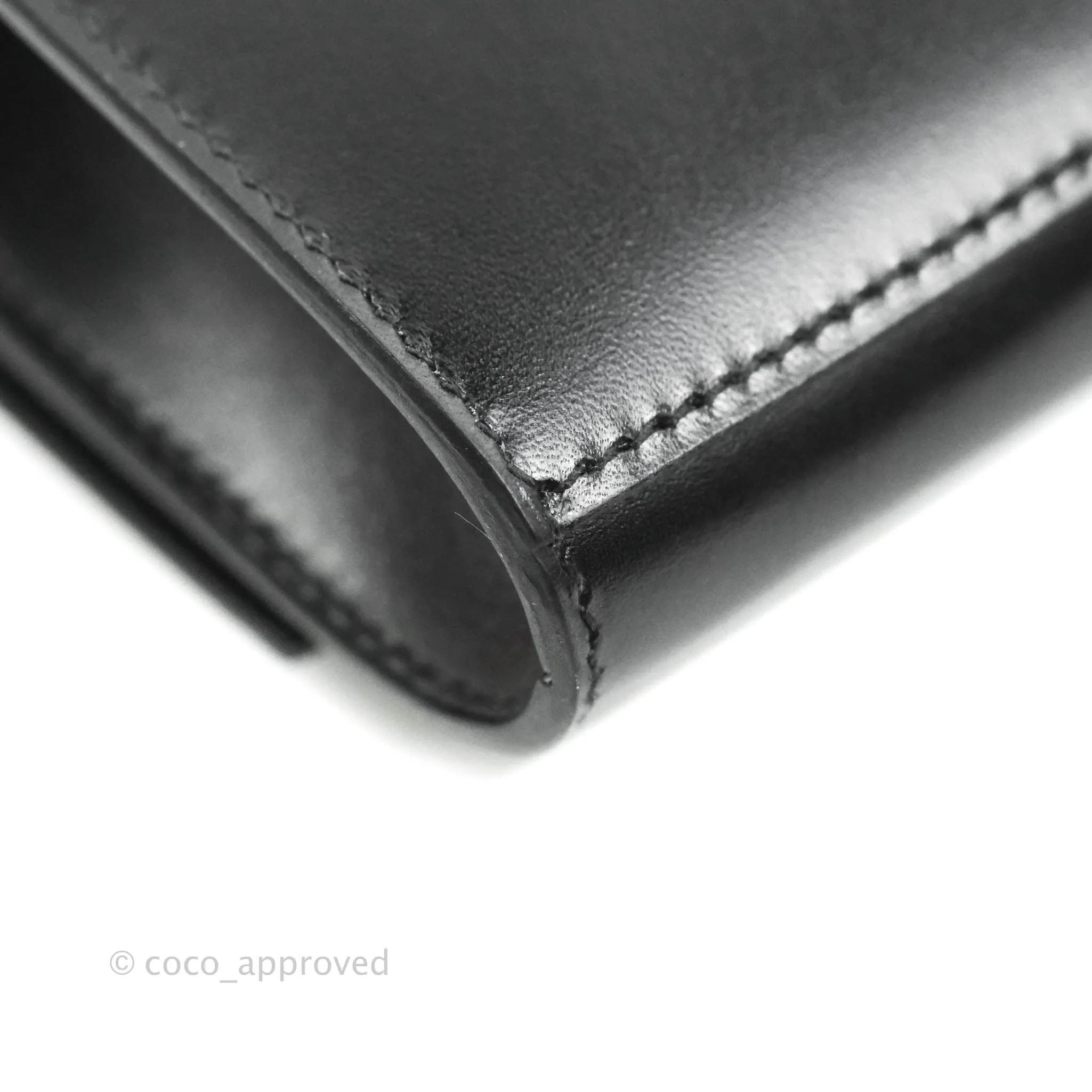 Hermes Medor 23 Clutch Black Box Leather Gold Hardware