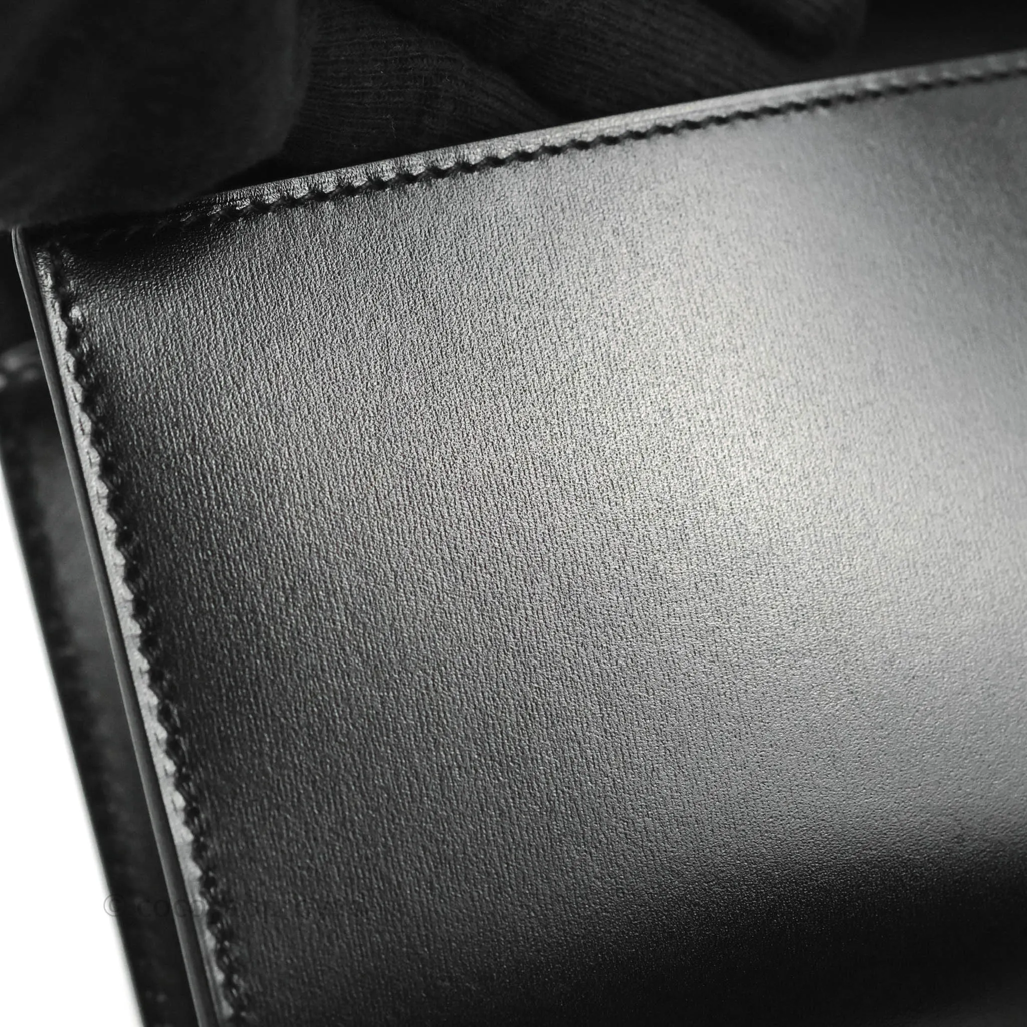 Hermes Medor 23 Clutch Black Box Leather Gold Hardware