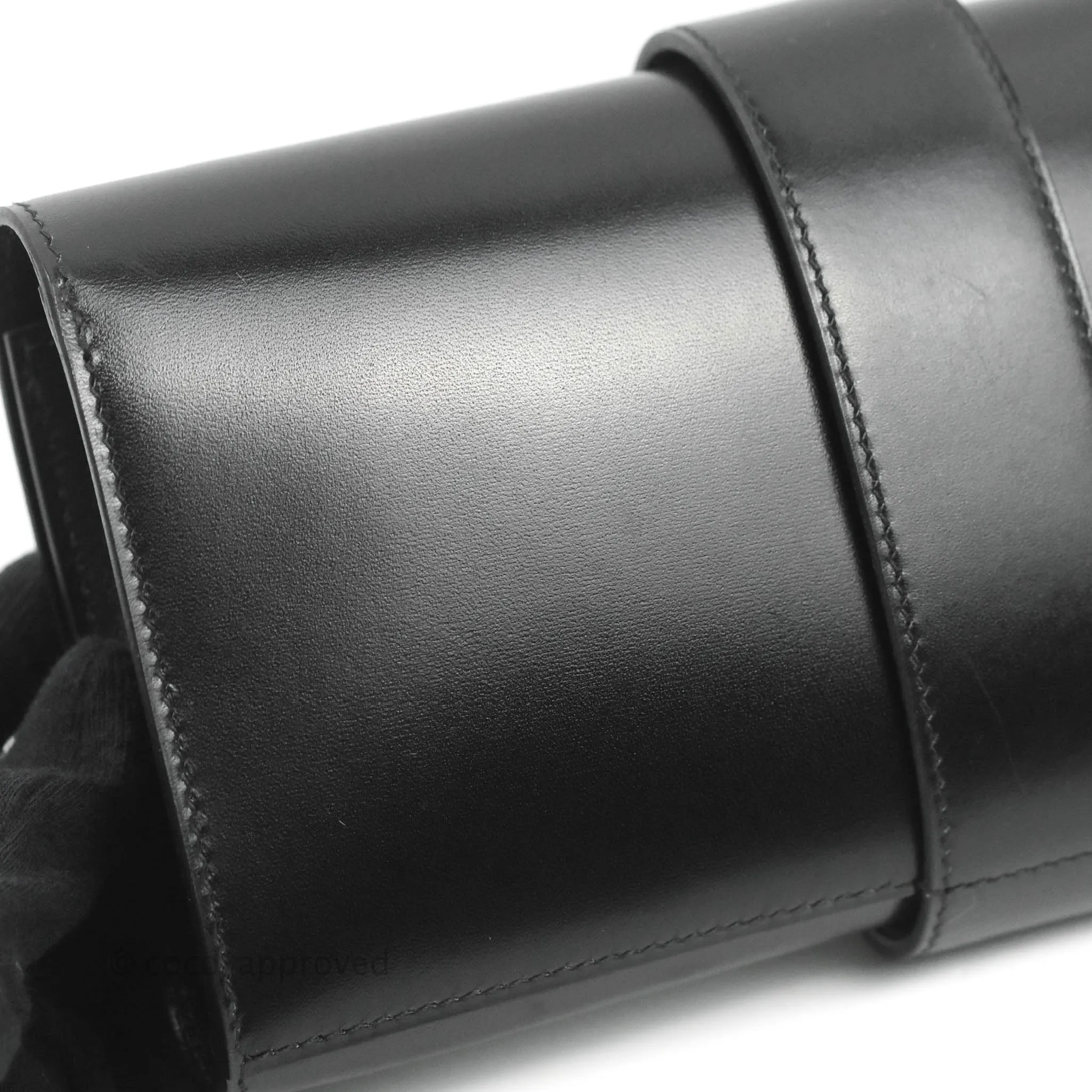 Hermes Medor 23 Clutch Black Box Leather Gold Hardware