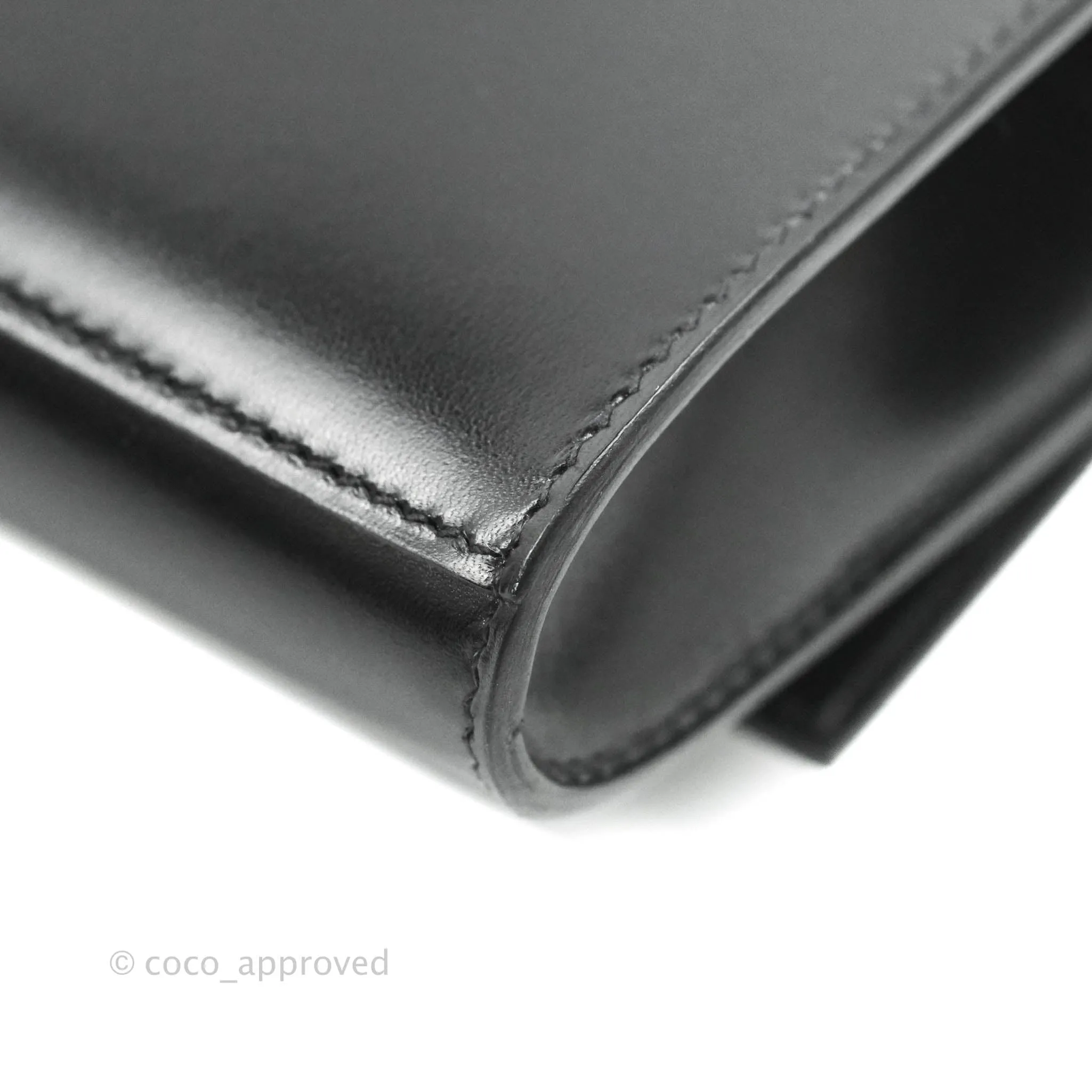 Hermes Medor 23 Clutch Black Box Leather Gold Hardware