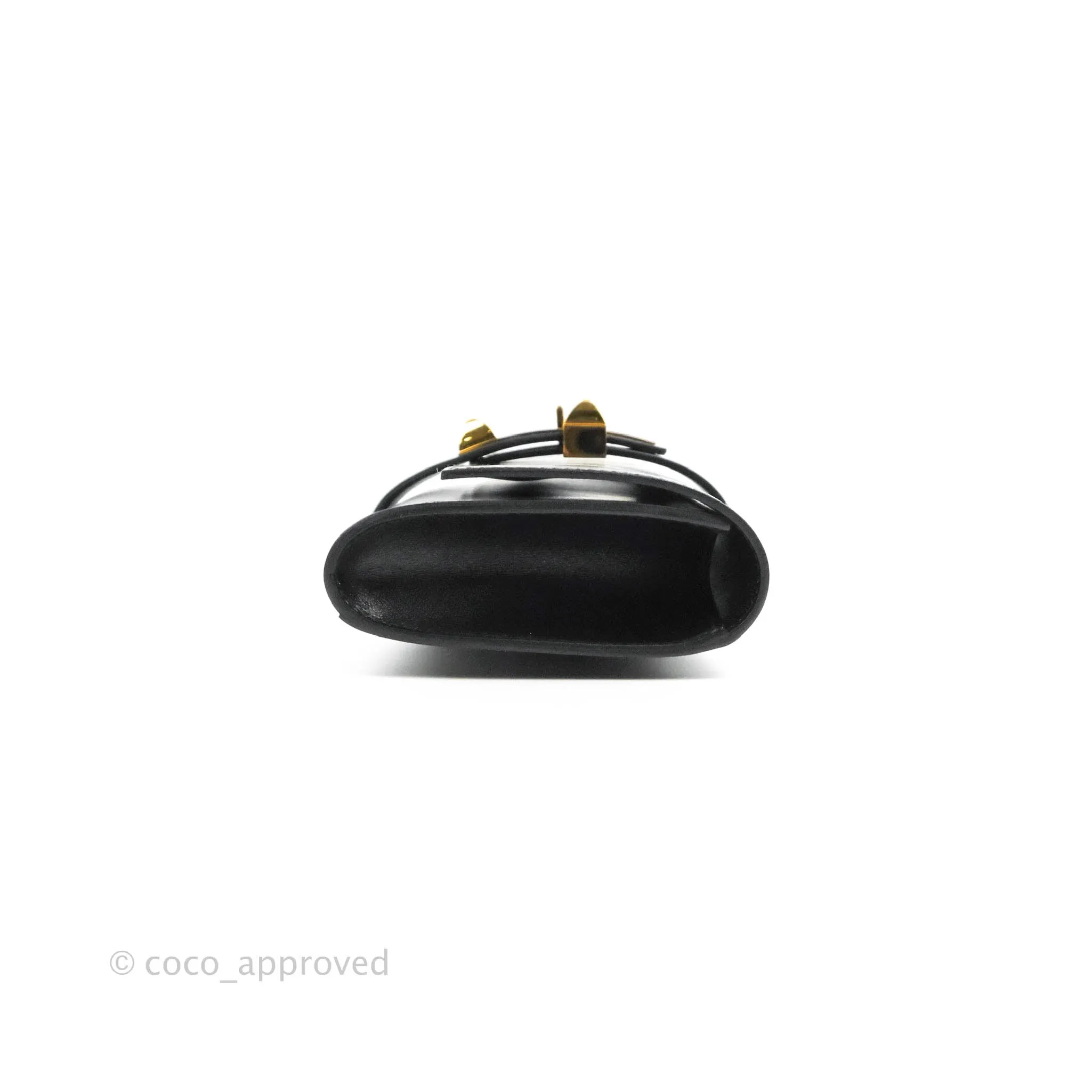 Hermes Medor 23 Clutch Black Box Leather Gold Hardware