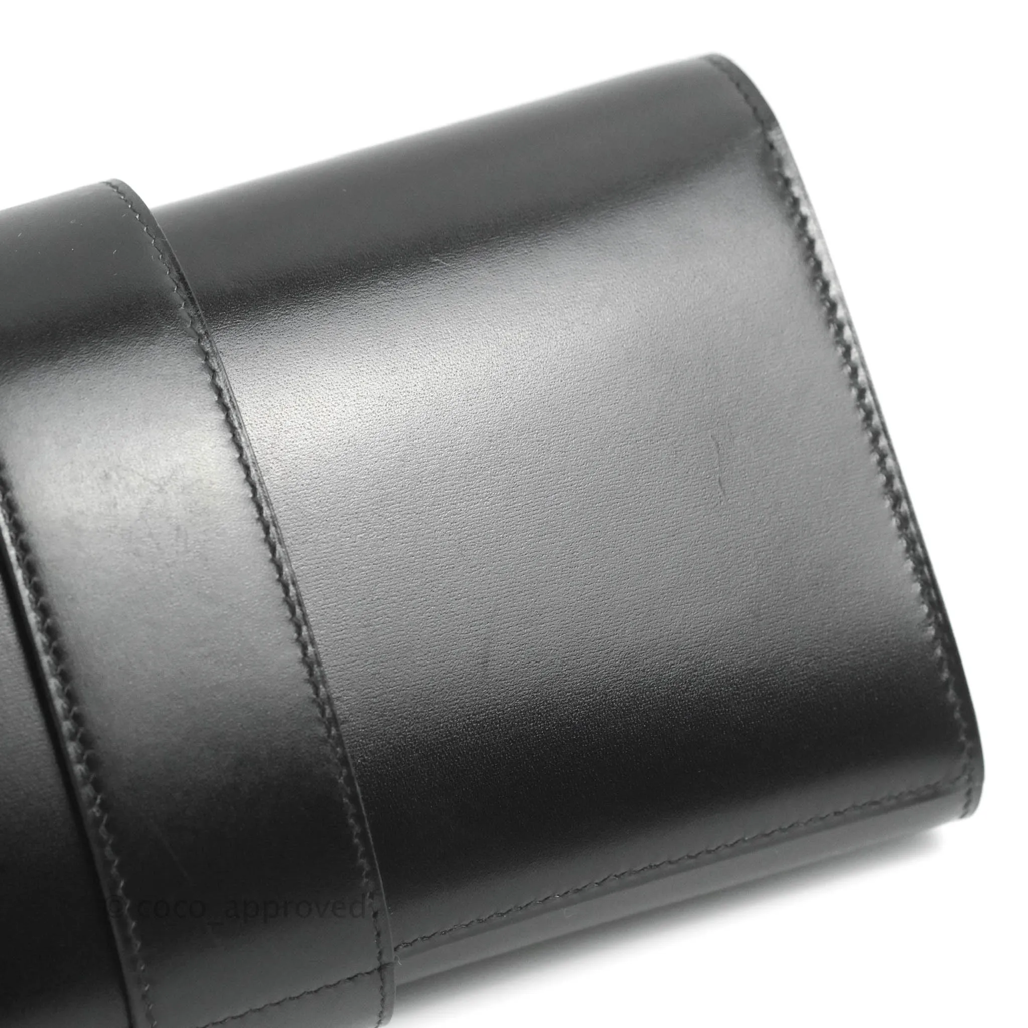 Hermes Medor 23 Clutch Black Box Leather Gold Hardware