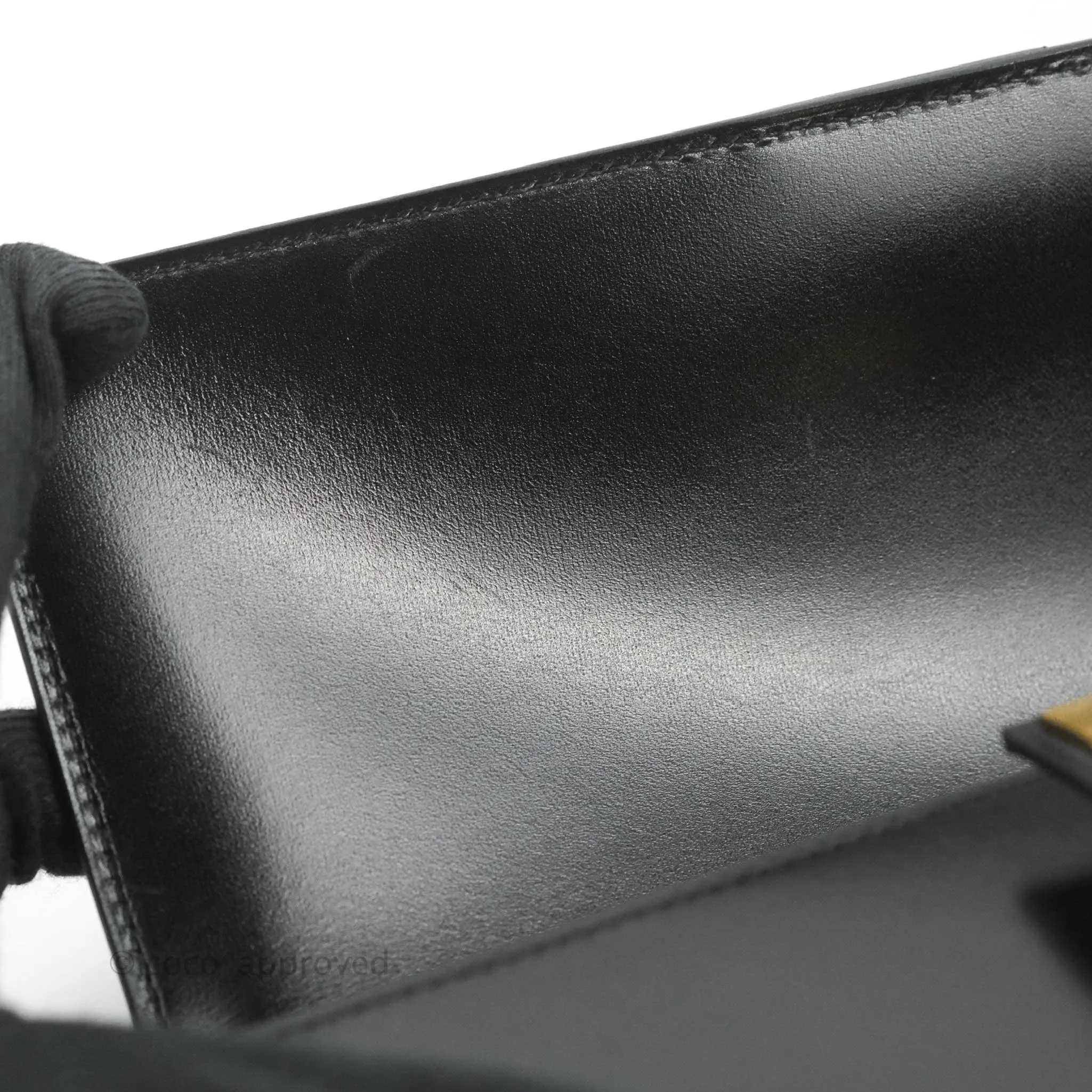 Hermes Medor 23 Clutch Black Box Leather Gold Hardware