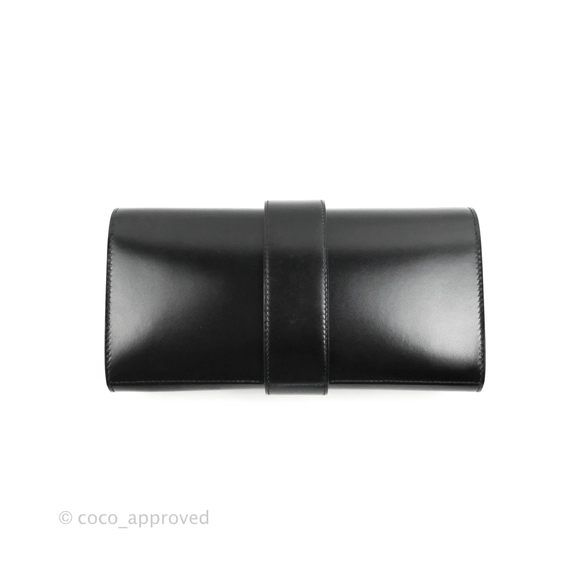 Hermes Medor 23 Clutch Black Box Leather Gold Hardware