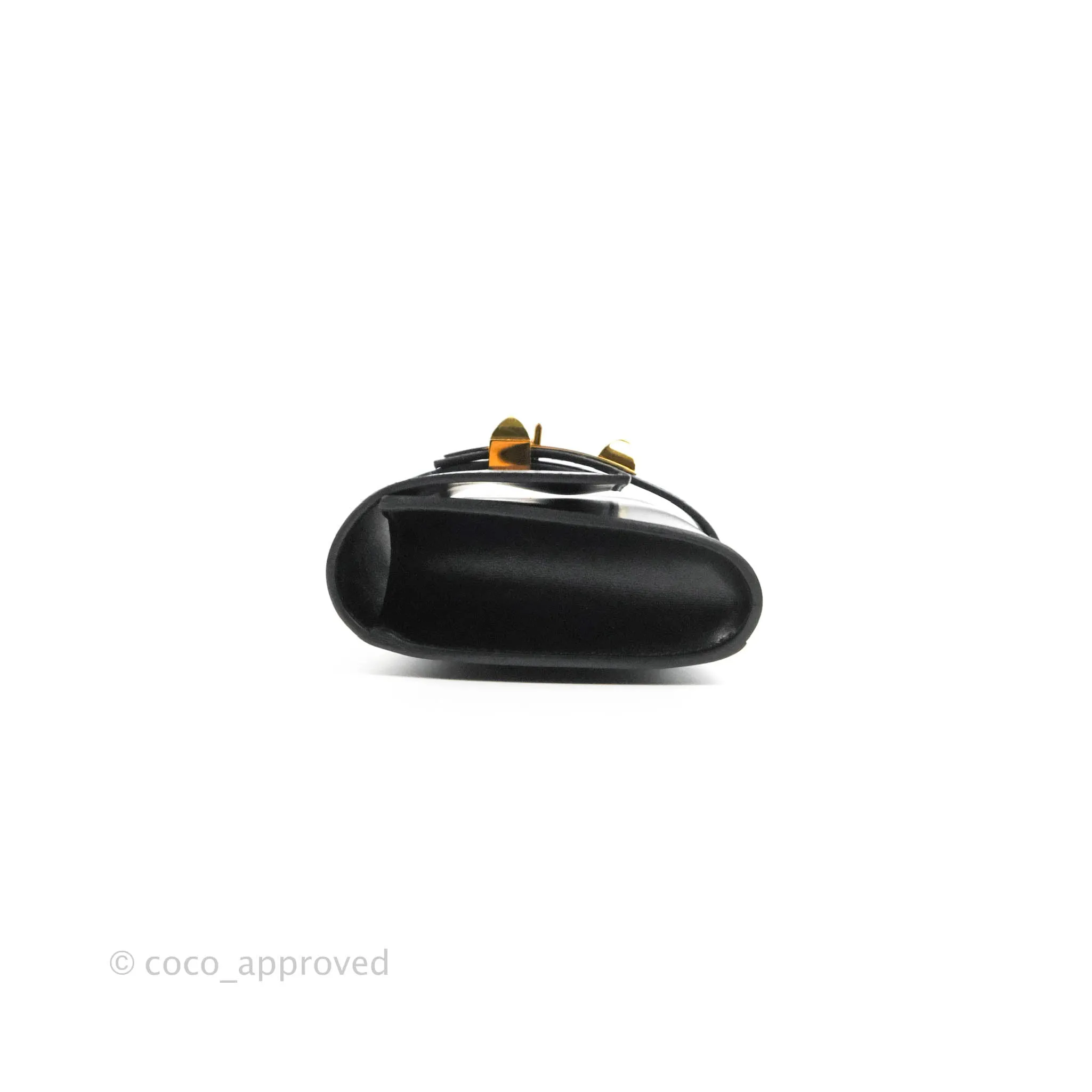 Hermes Medor 23 Clutch Black Box Leather Gold Hardware