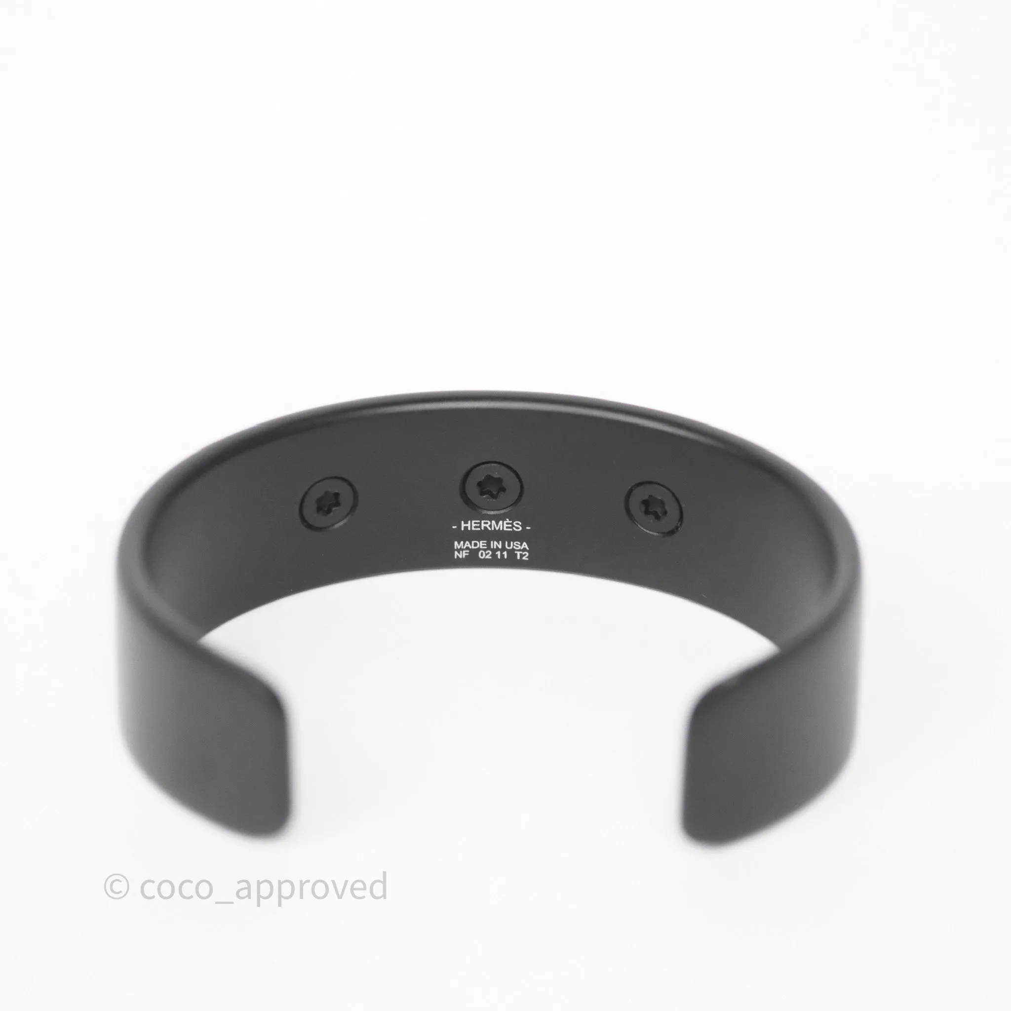 Hermes Medor Aluminium Sunset Bracelet Black Size T2