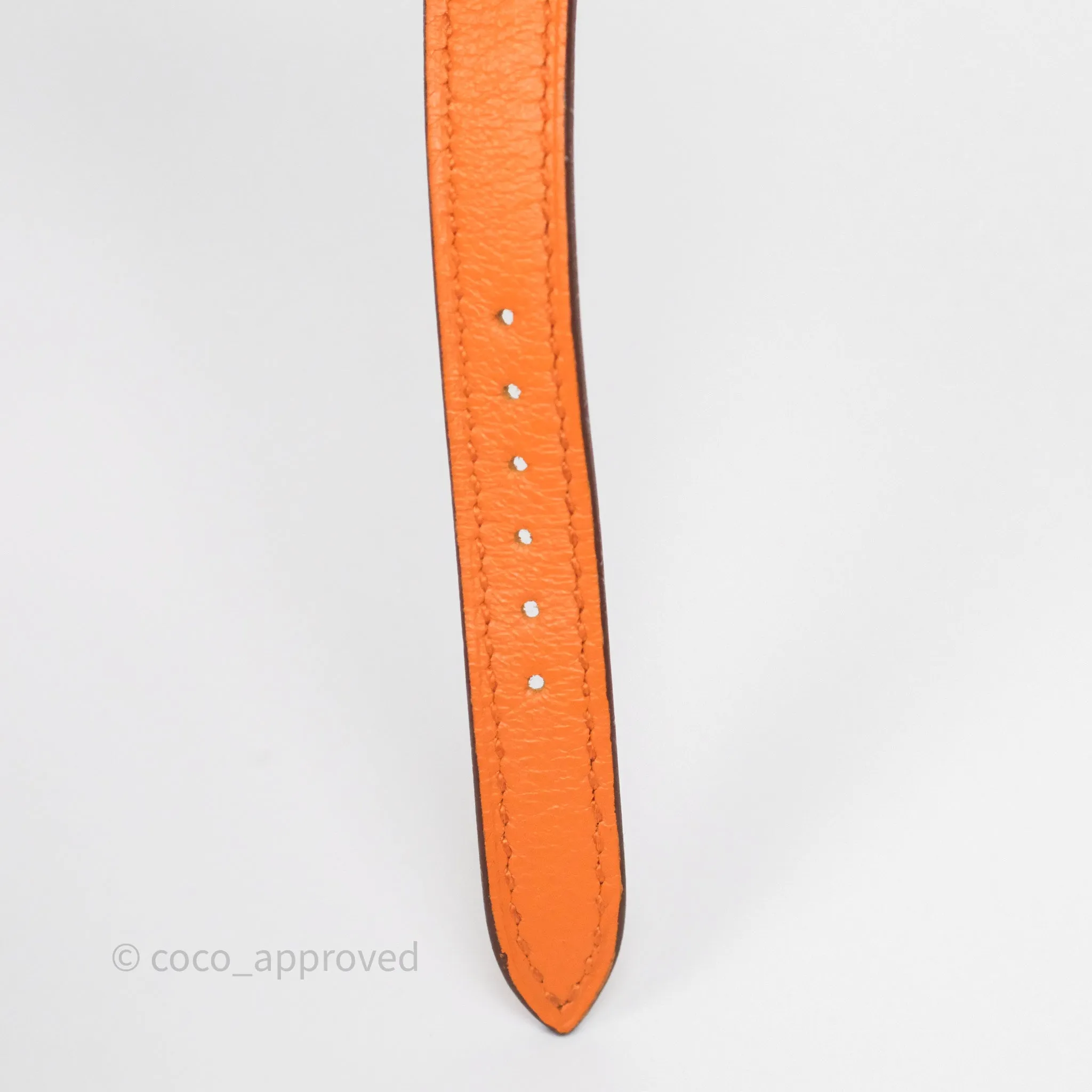 Hermes Medor Watch Mini Model Black Double Strap & Orange Strap