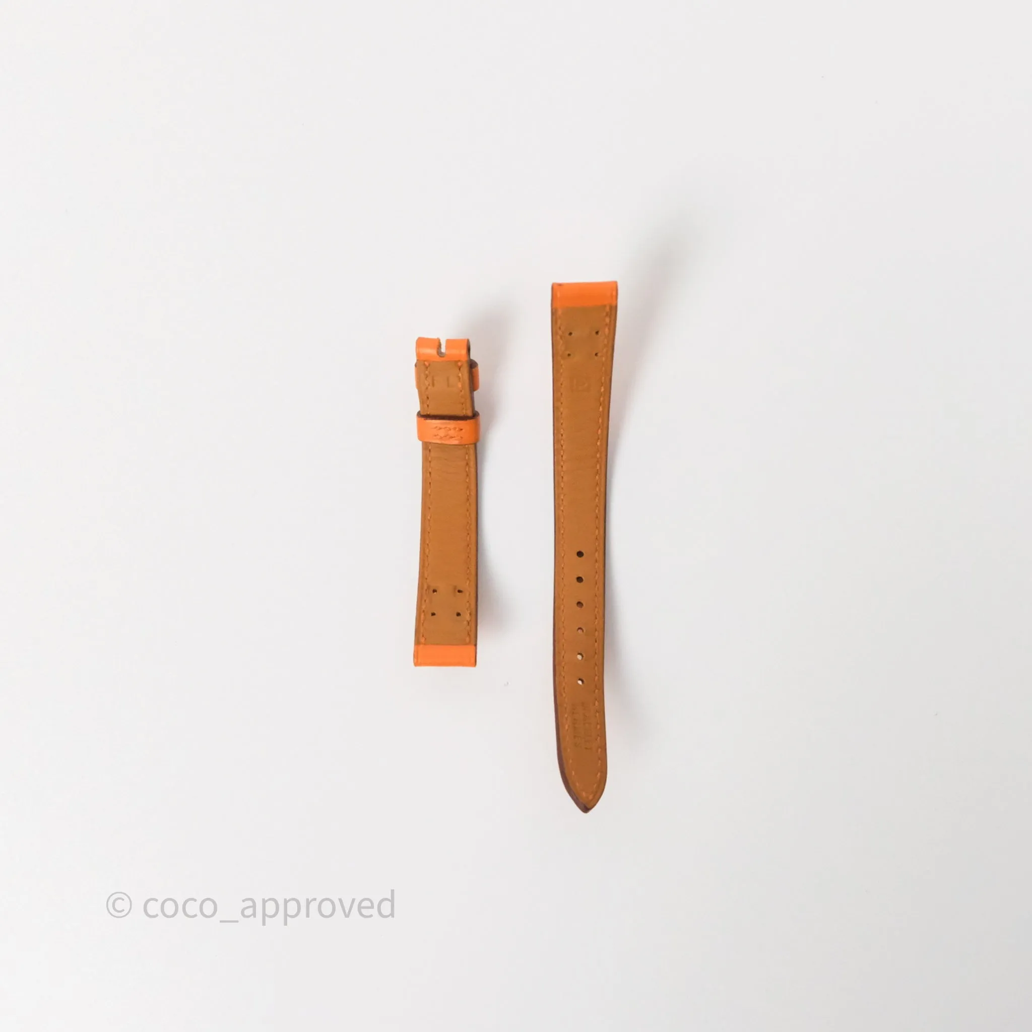 Hermes Medor Watch Mini Model Black Double Strap & Orange Strap