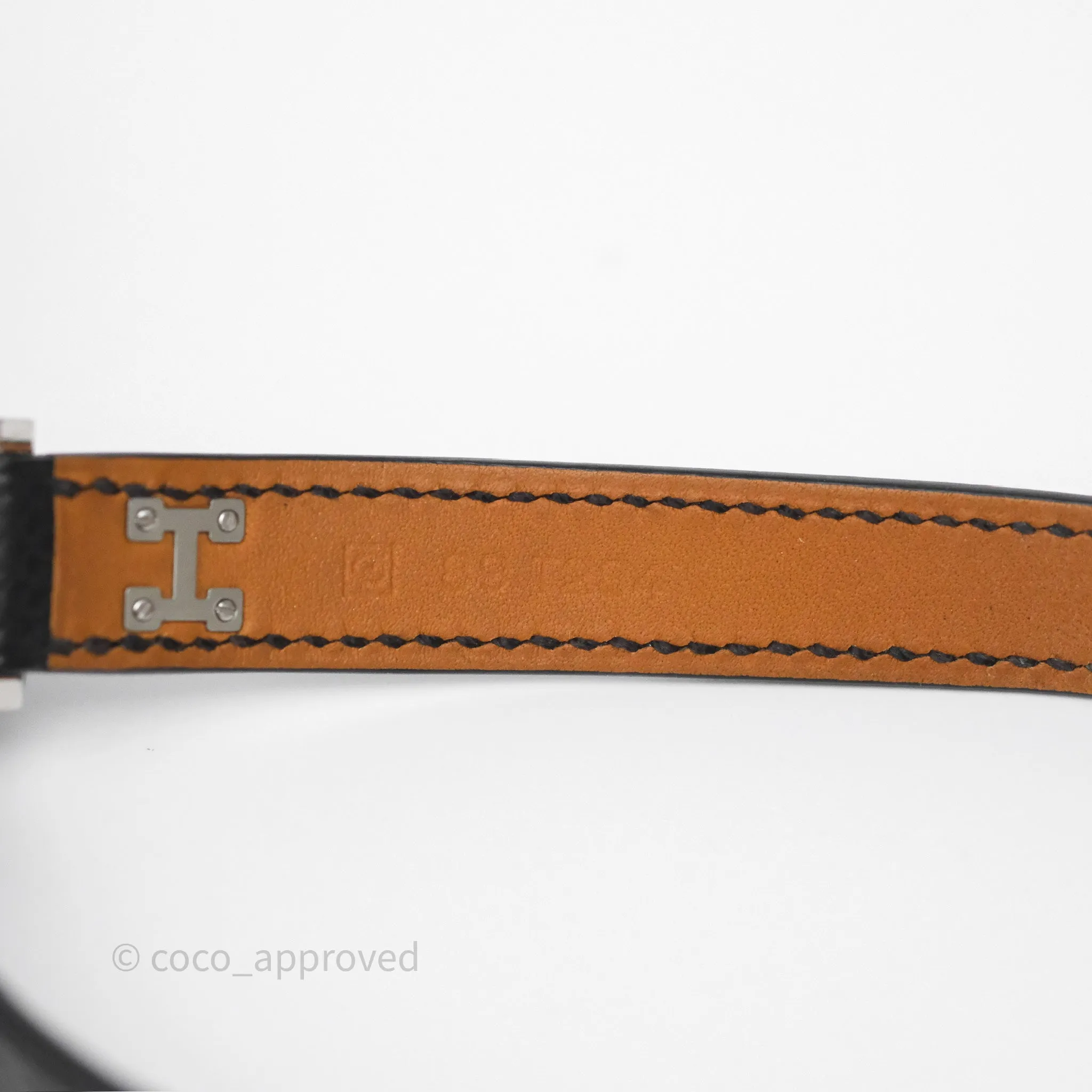 Hermes Medor Watch Mini Model Black Double Strap & Orange Strap