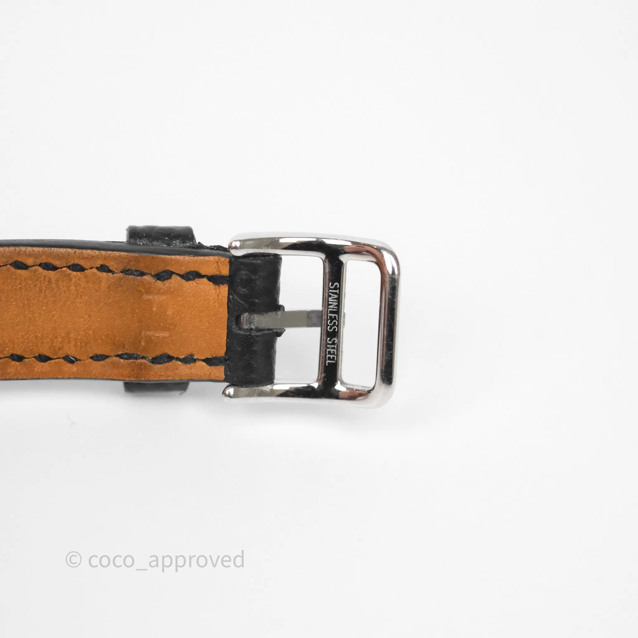 Hermes Medor Watch Mini Model Black Double Strap & Orange Strap