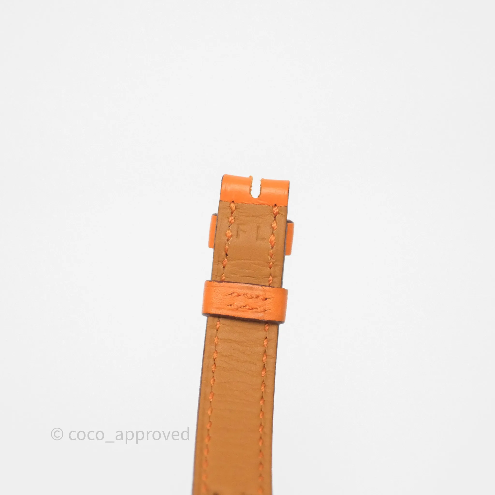 Hermes Medor Watch Mini Model Black Double Strap & Orange Strap