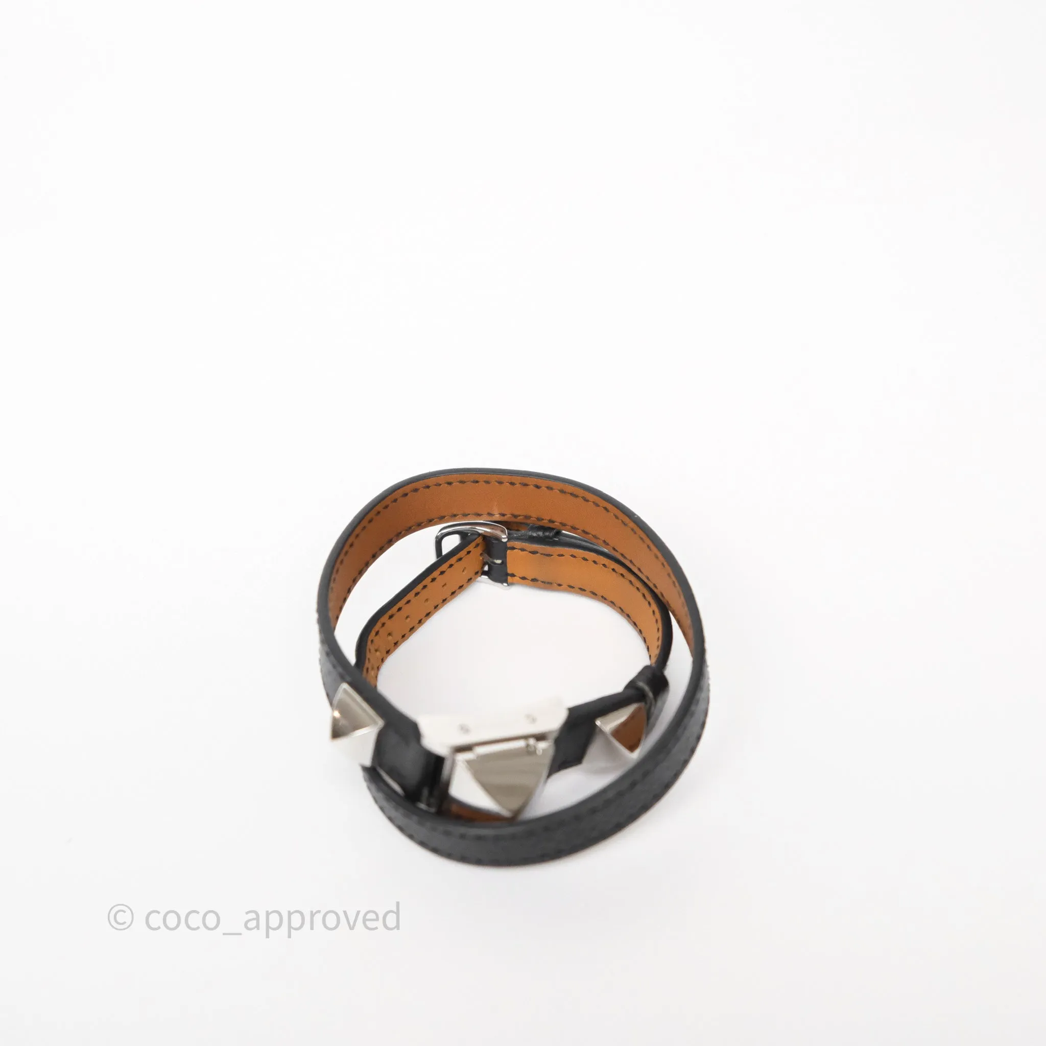 Hermes Medor Watch Mini Model Black Double Strap & Orange Strap