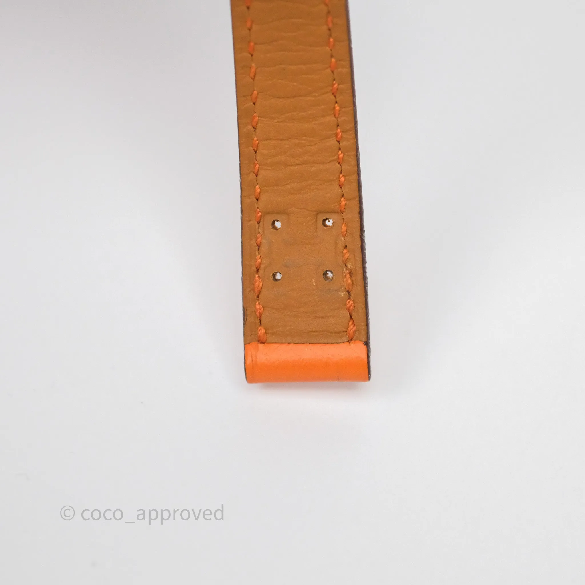 Hermes Medor Watch Mini Model Black Double Strap & Orange Strap