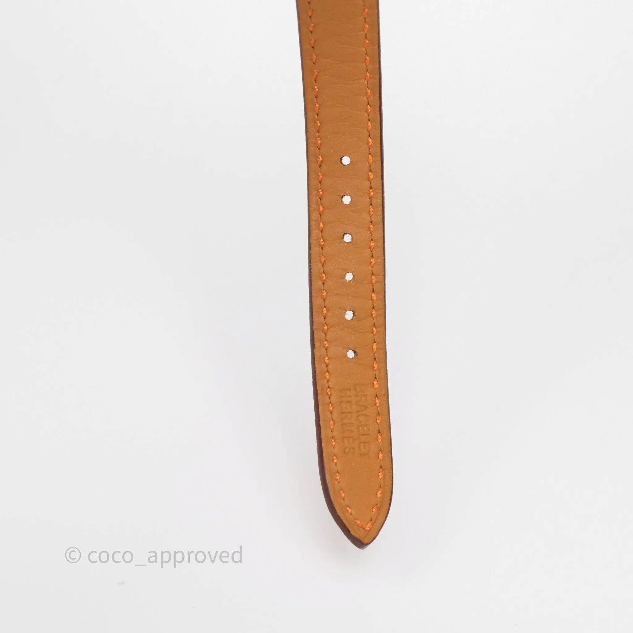 Hermes Medor Watch Mini Model Black Double Strap & Orange Strap