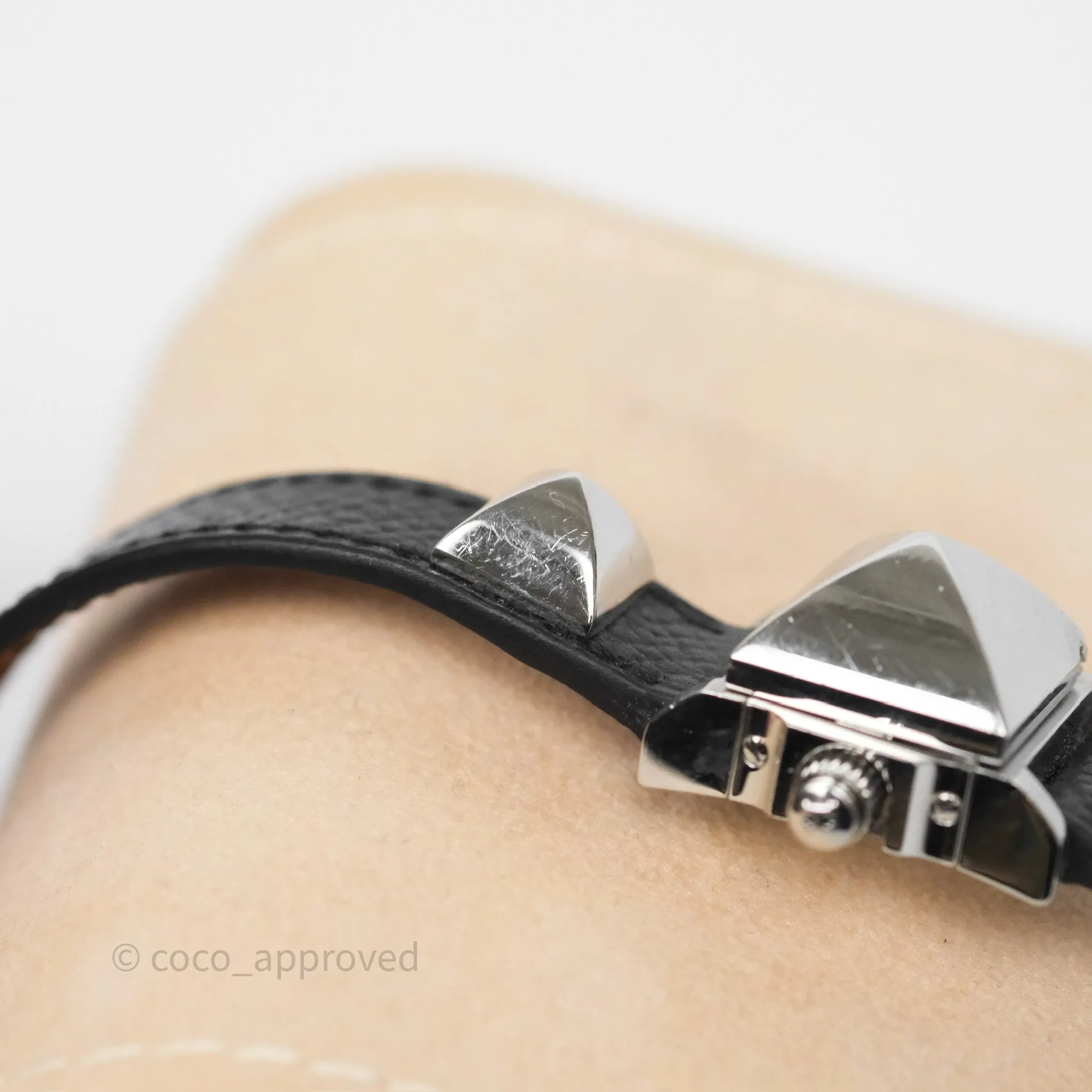Hermes Medor Watch Mini Model Black Double Strap & Orange Strap