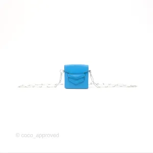 Hermes Micro Paperclip Chain Bag Blue