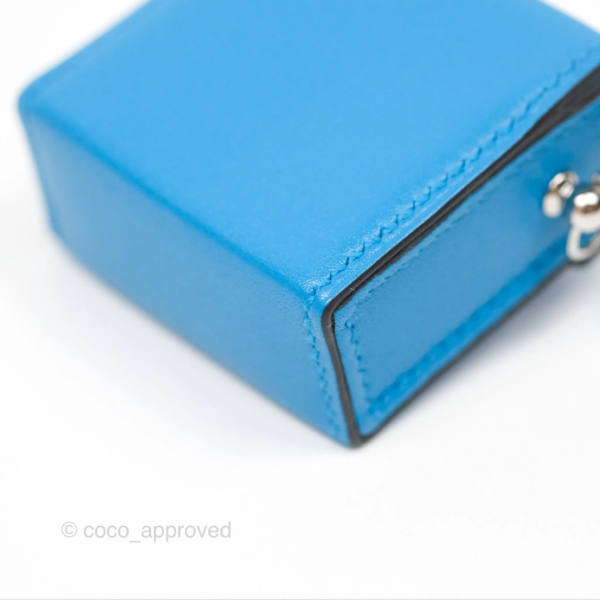 Hermes Micro Paperclip Chain Bag Blue