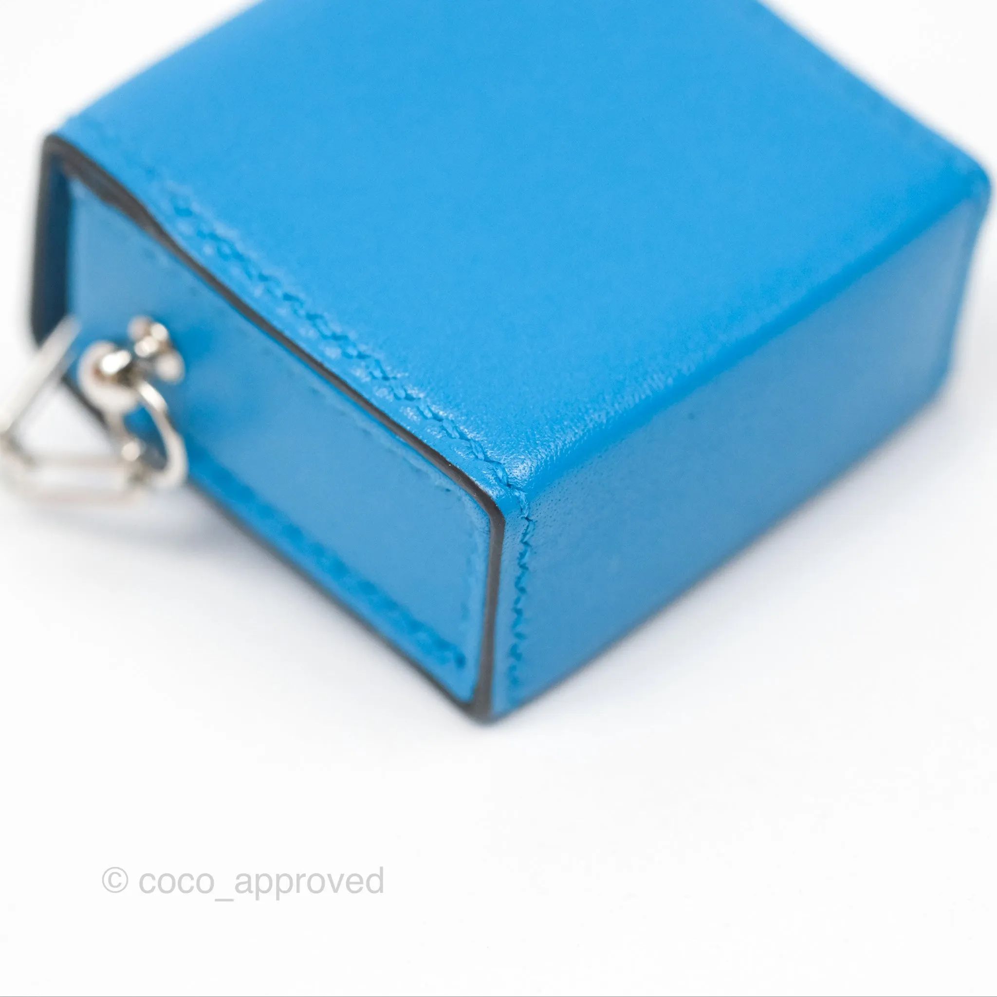 Hermes Micro Paperclip Chain Bag Blue