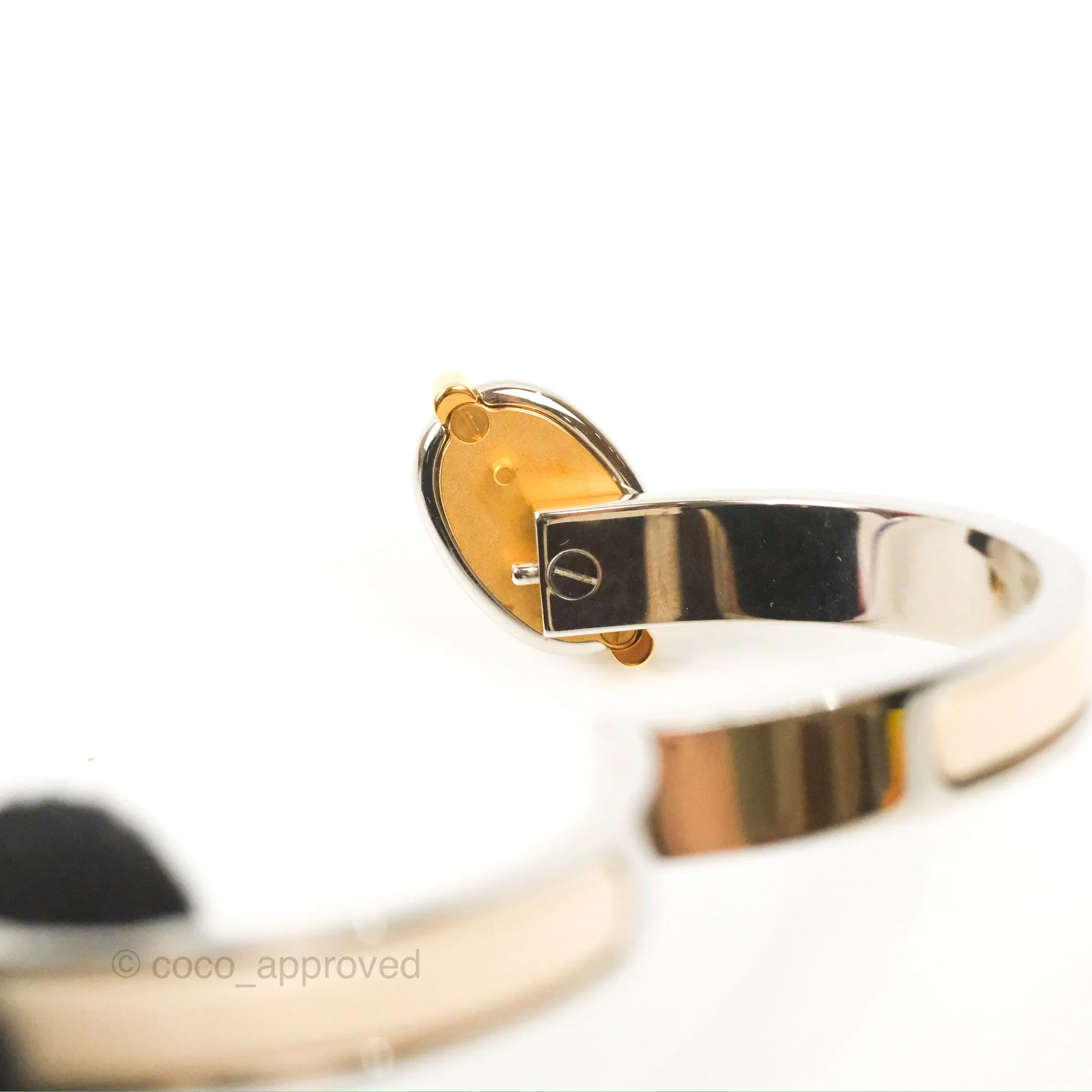 Hermes Mini Clic Chaine d'Ancre Bracelet Creme Palladium Hardware