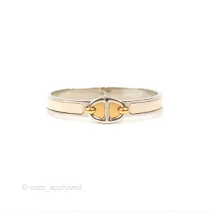 Hermes Mini Clic Chaine d'Ancre Bracelet Creme Palladium Hardware