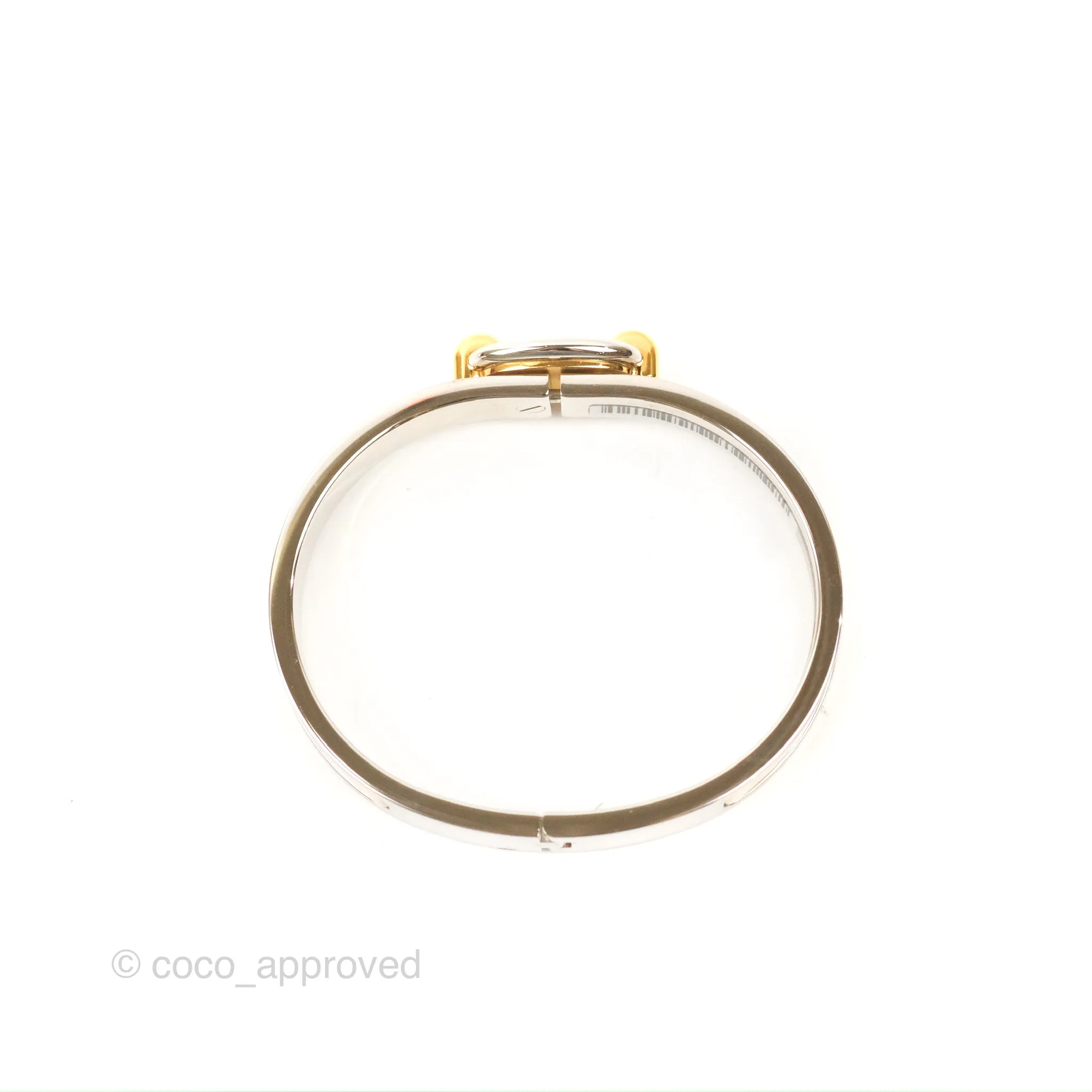 Hermes Mini Clic Chaine d'Ancre Bracelet Creme Palladium Hardware